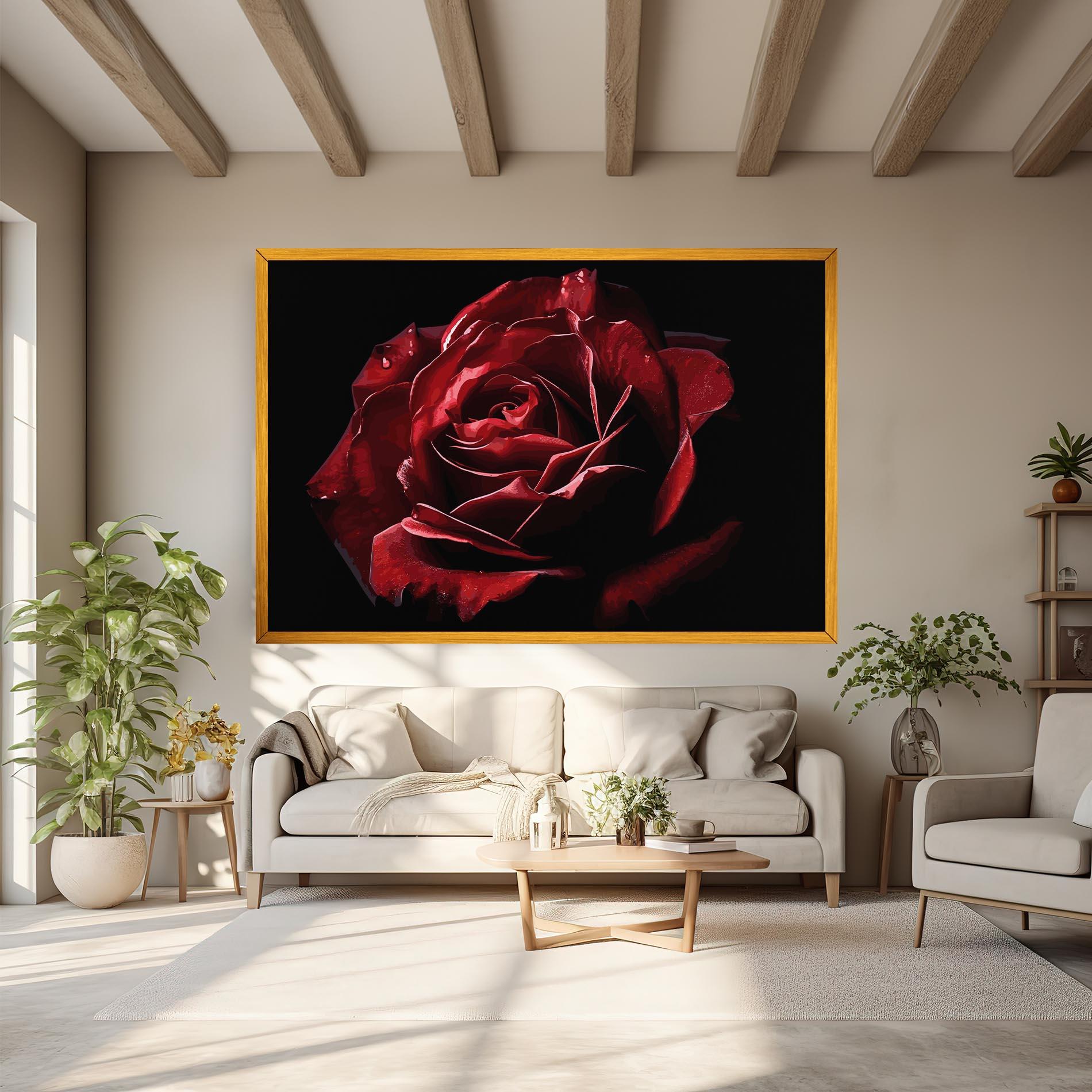 Tablou Canvas Big Red Rose mockup 6
