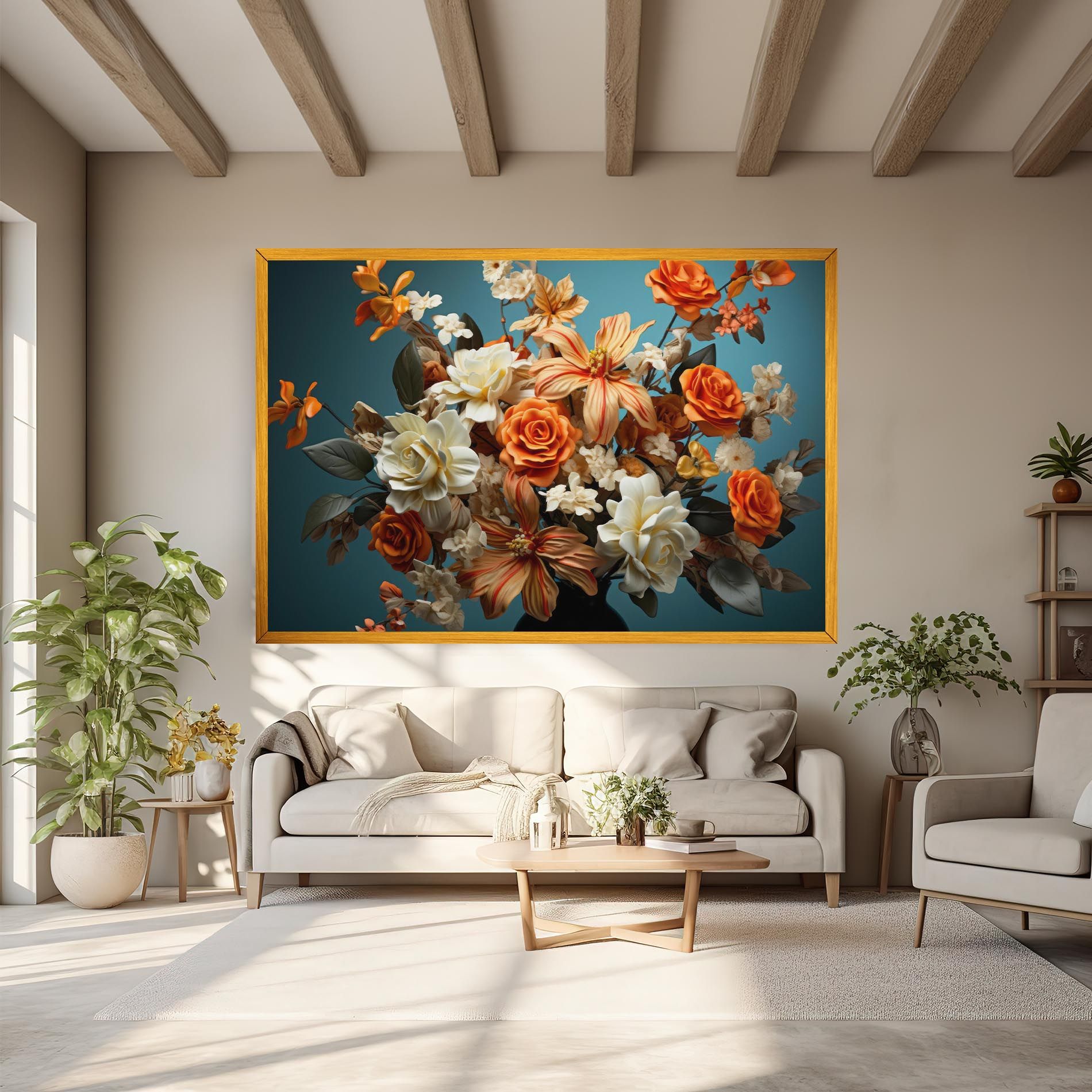 Orange Cream Rose mockup 6