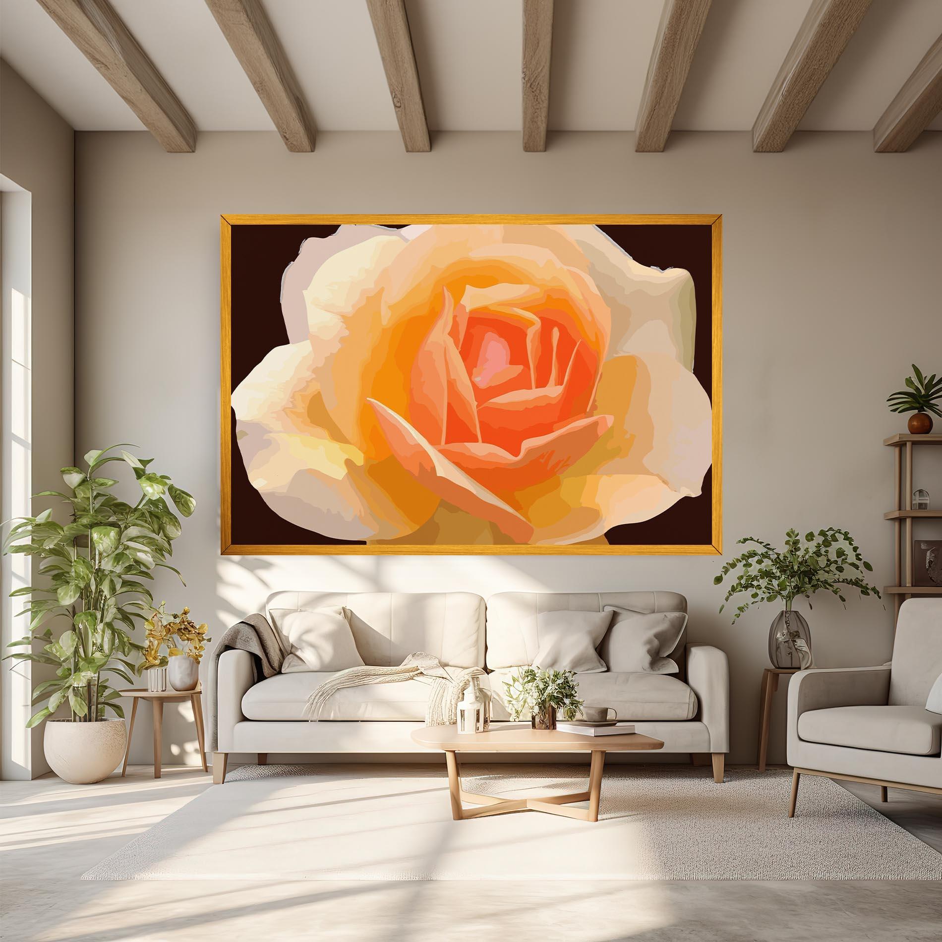 Tablou Canvas Orange Rose Ioana mockup 6