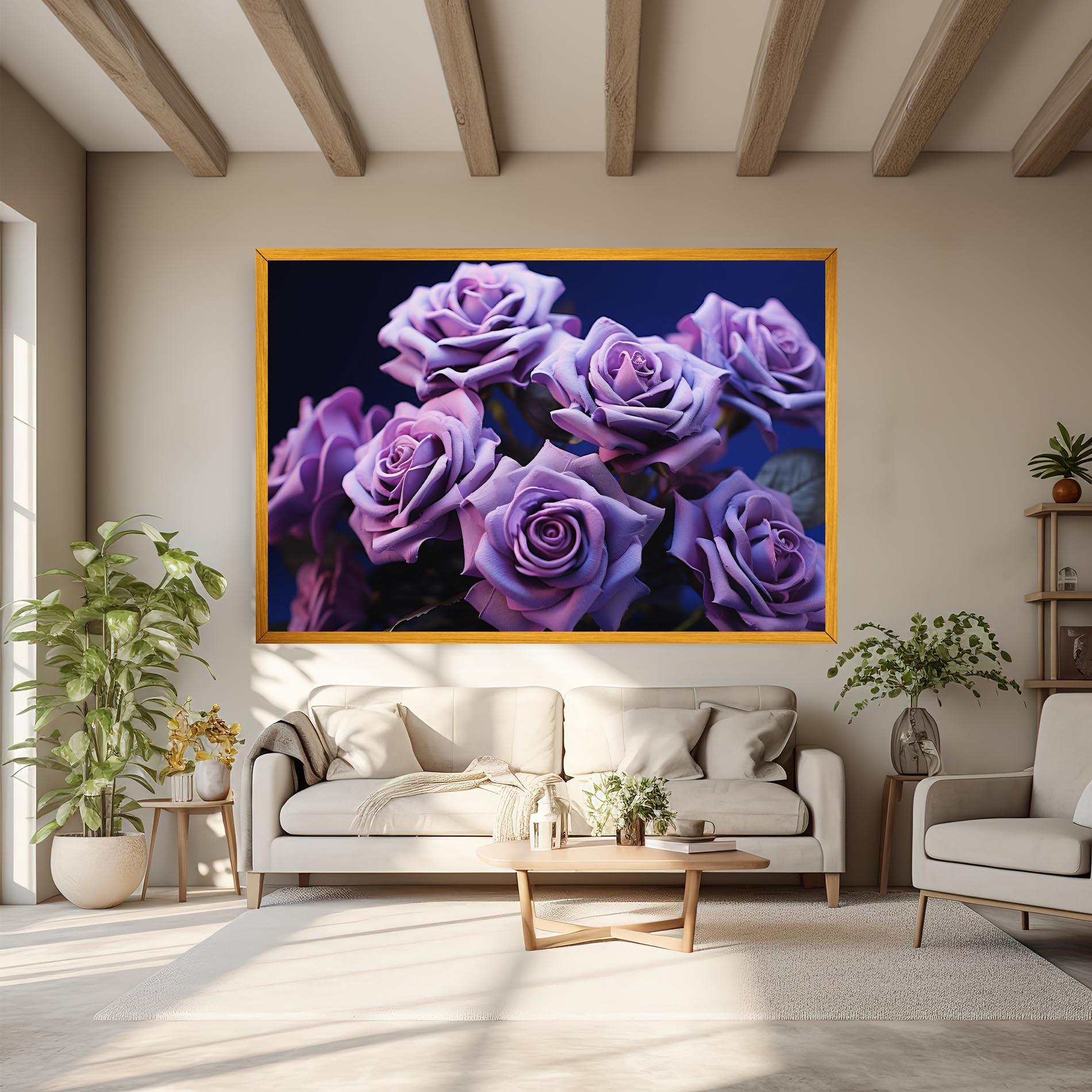 Tablou Canvas Pastel Purple Rose mockup 6