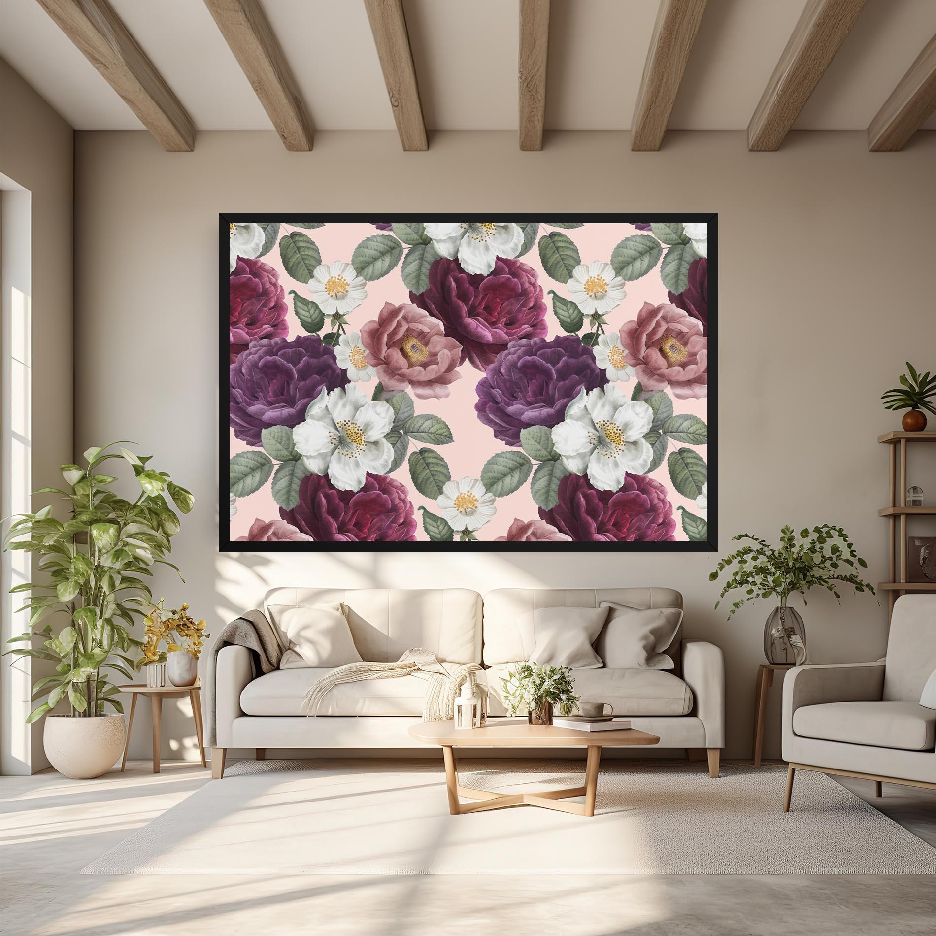 Tablou Canvas Amestec Flori mockup 6