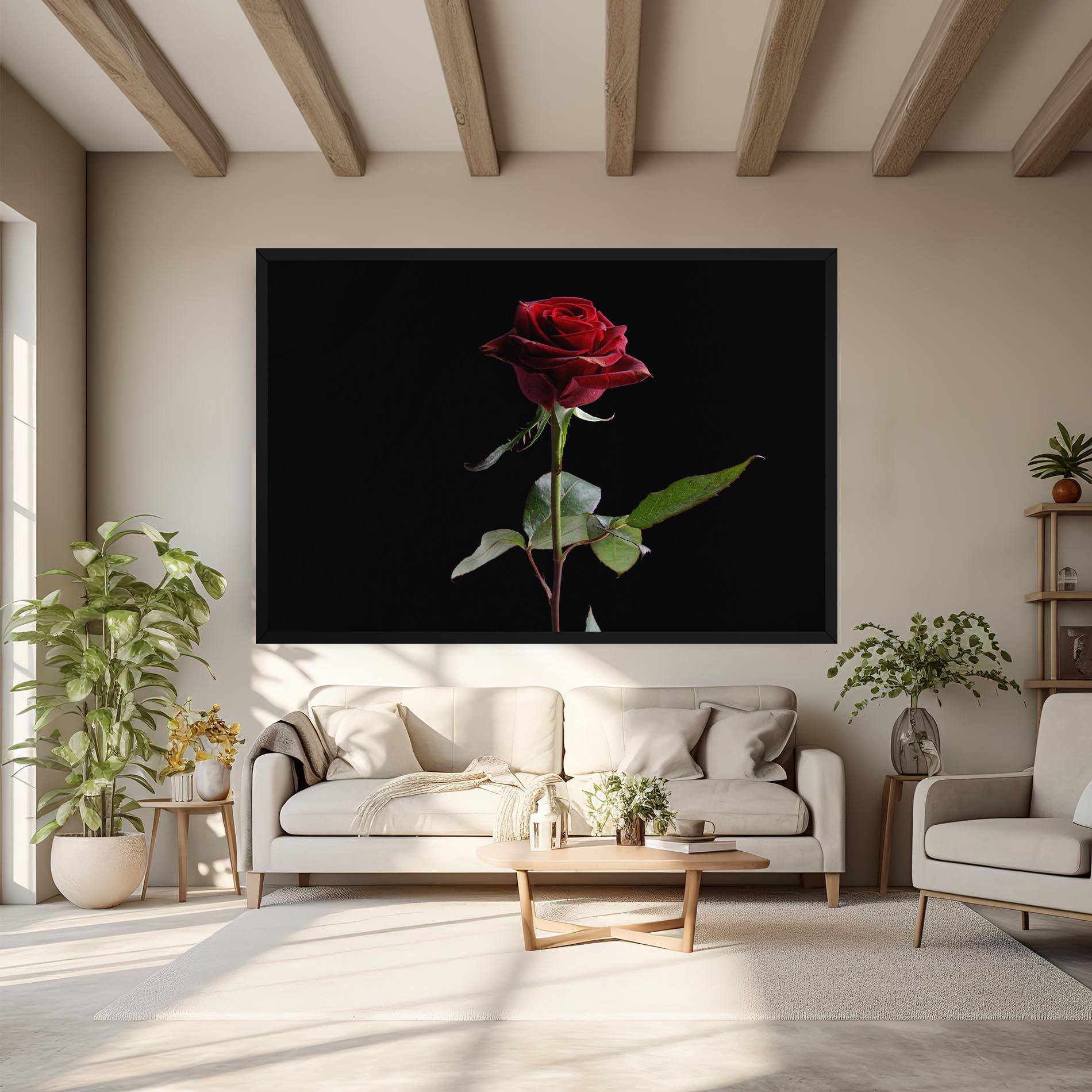 Tablou Canvas Beautiful Red Rose mockup 6