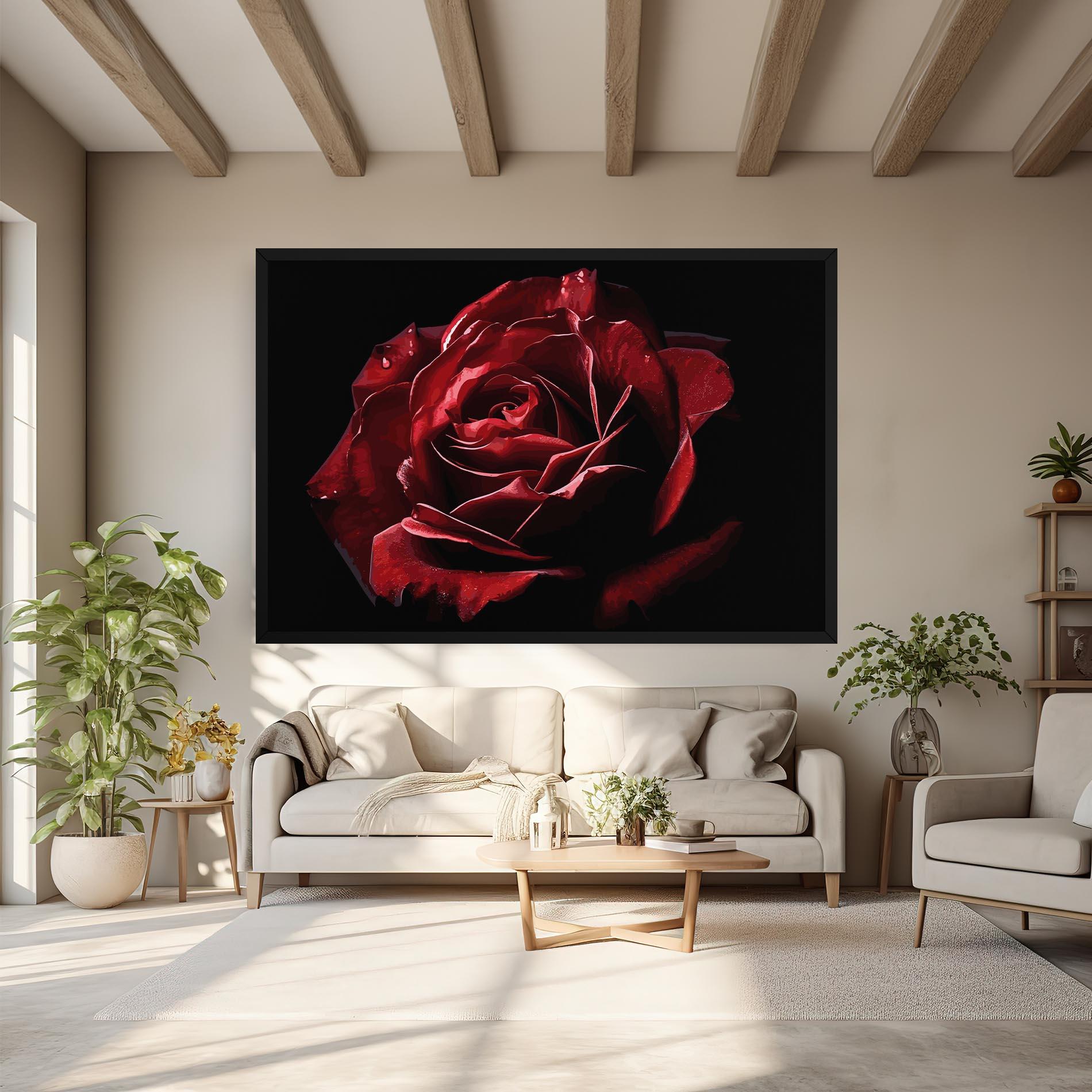 Tablou Canvas Big Red Rose mockup 6