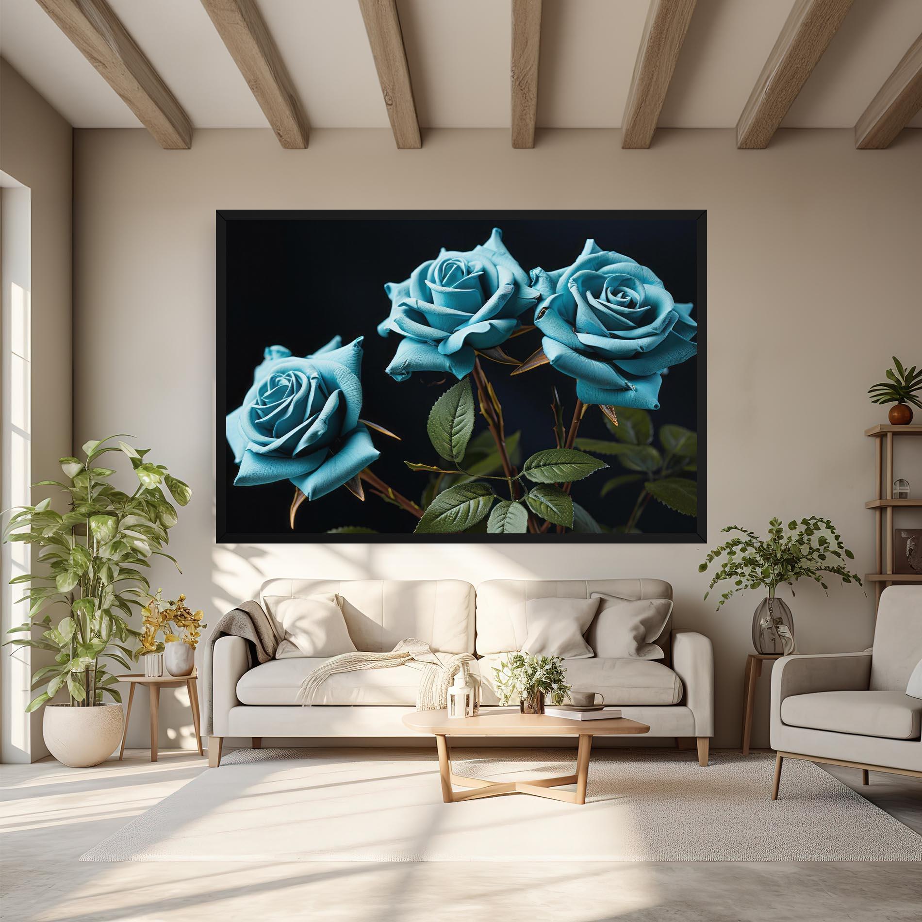 Tablou Canvas Blue Roses mockup 6