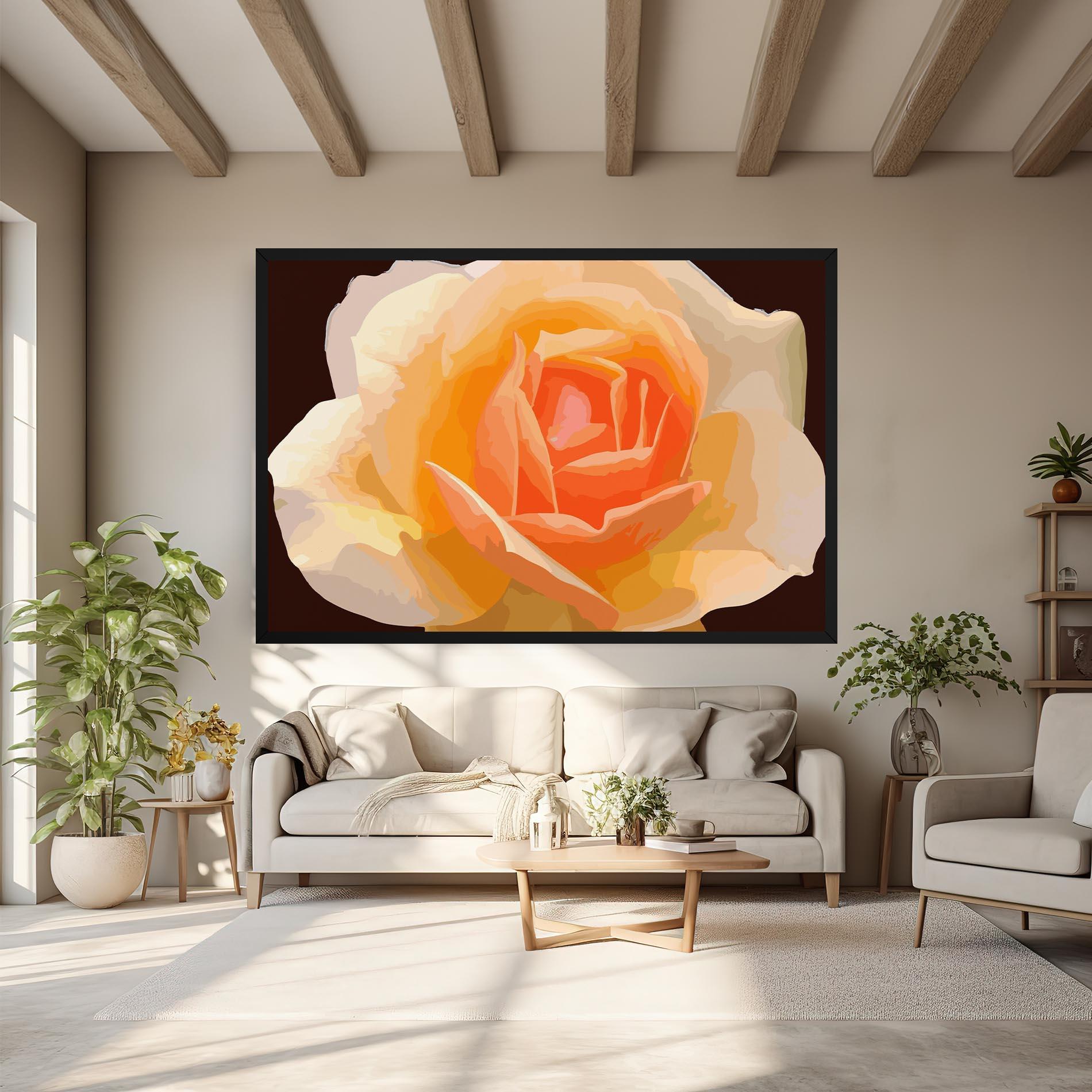 Tablou Canvas Orange Rose Ioana mockup 6