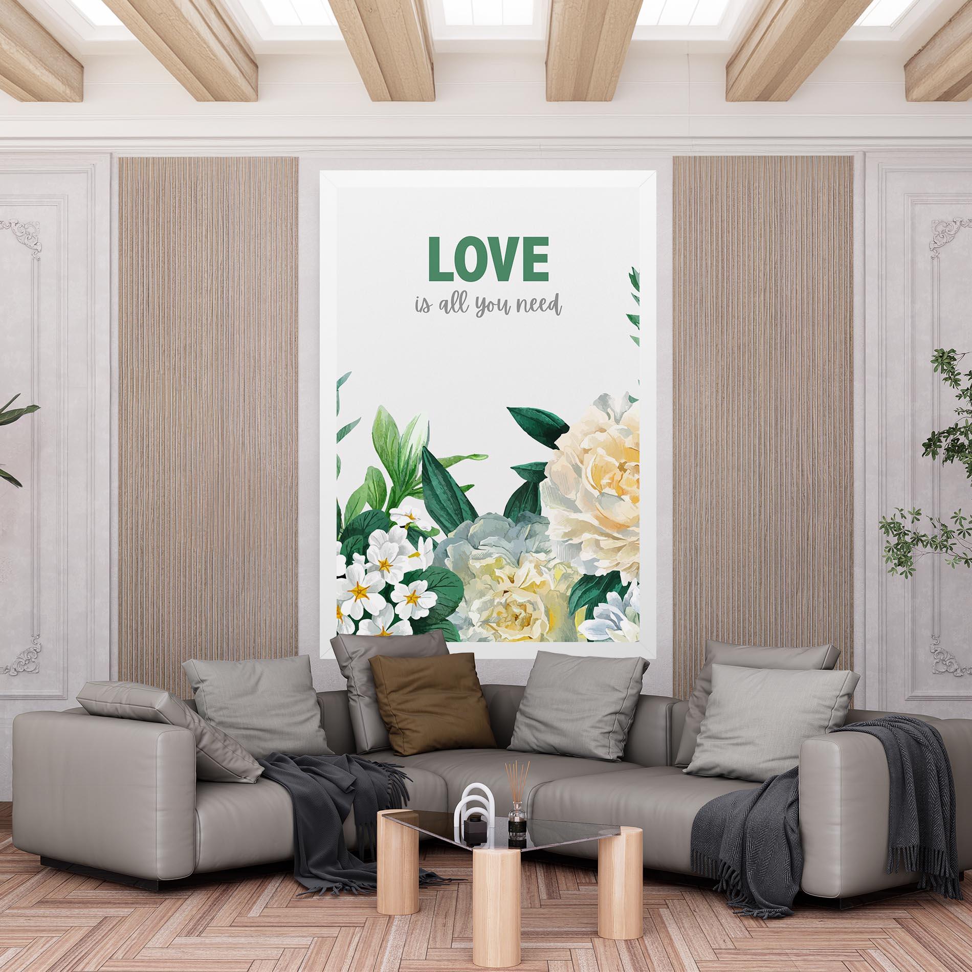 Tablou Canvas Green Rose Love mockup 6