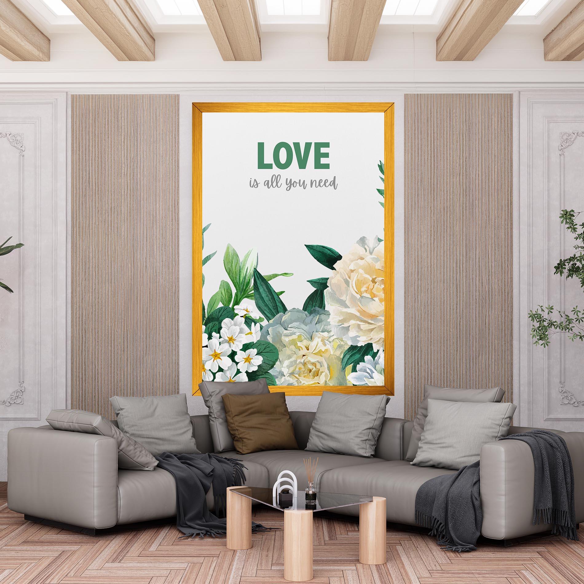 Tablou Canvas Green Rose Love mockup 6