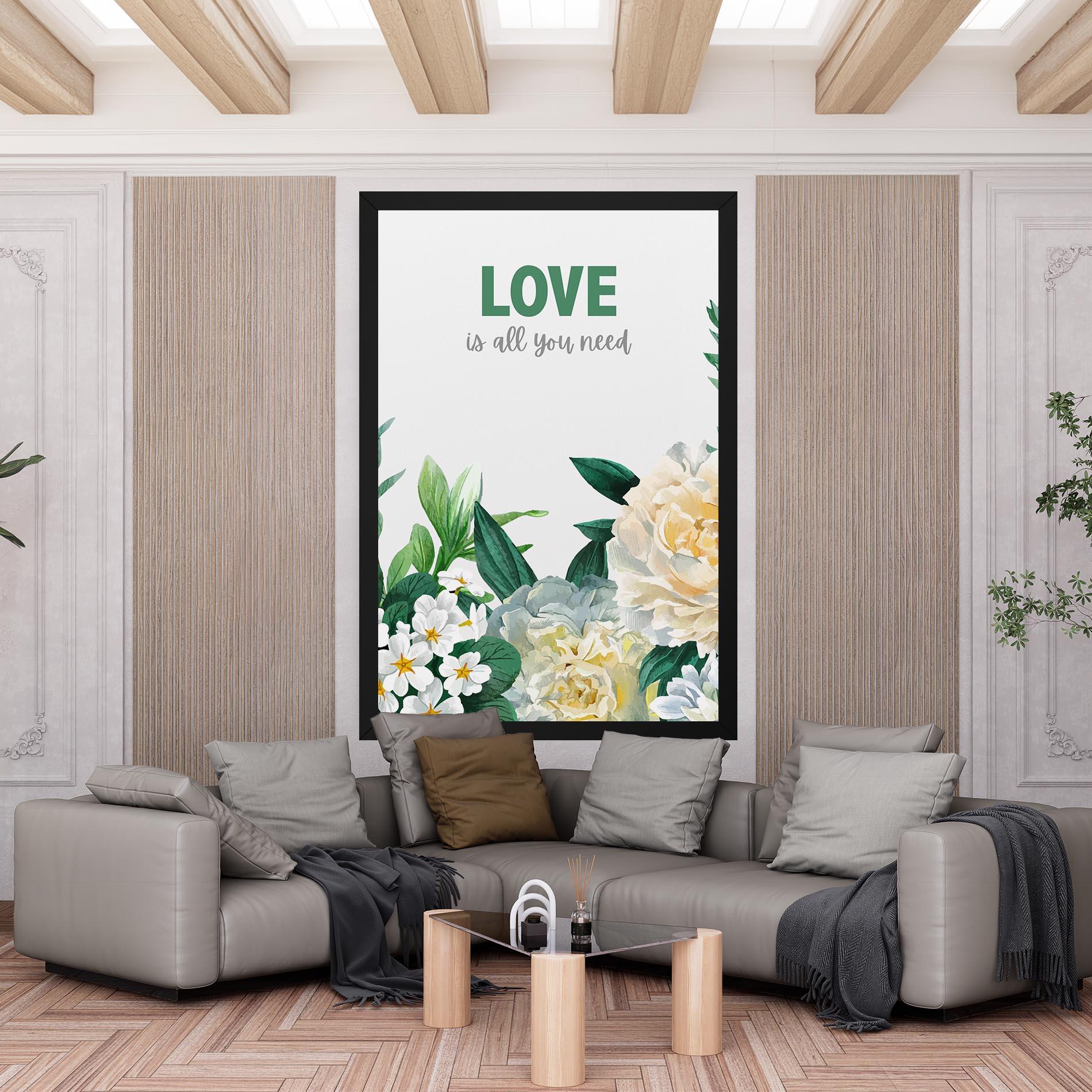 Tablou Canvas Green Rose Love mockup 6