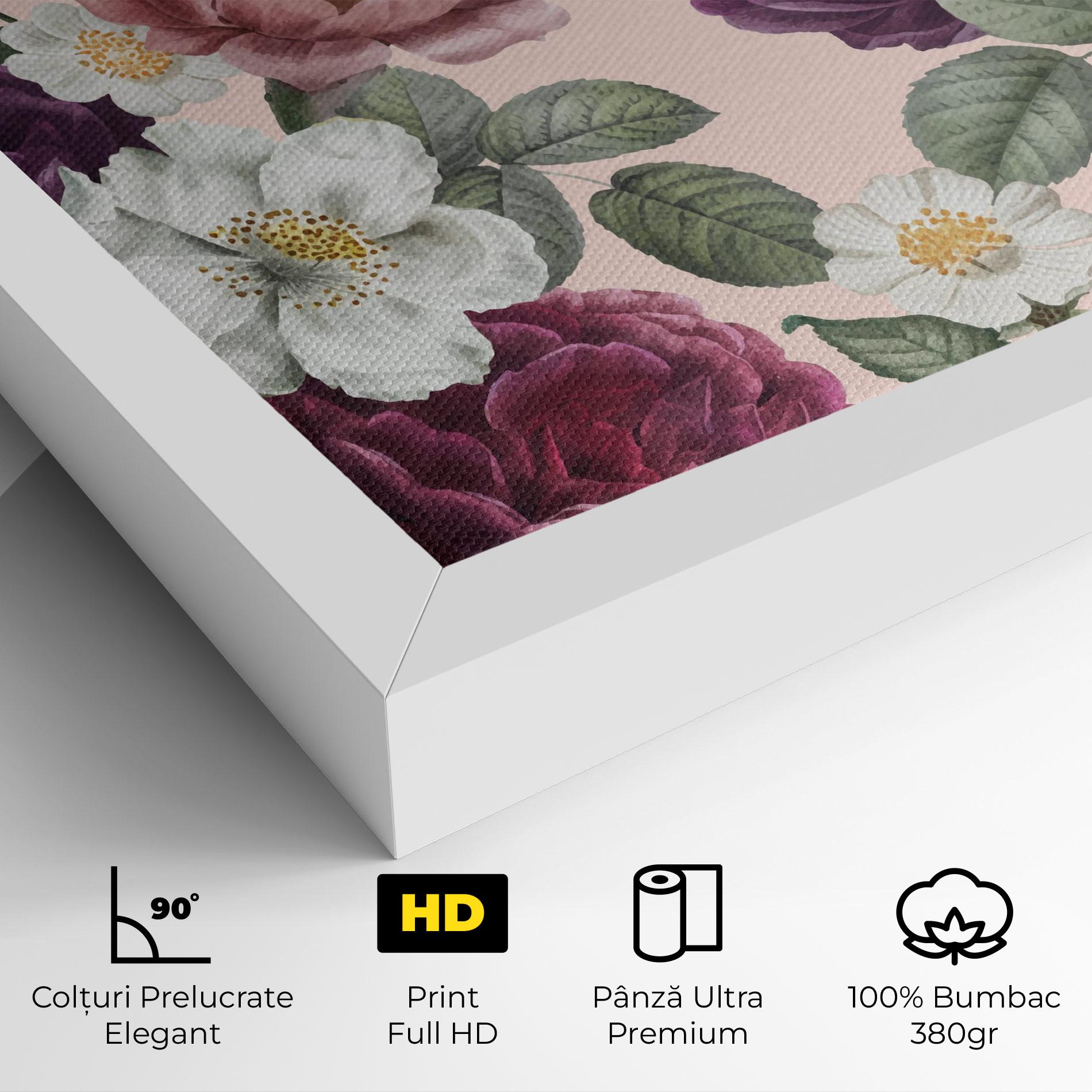 Tablou Canvas Amestec Flori mockup 4