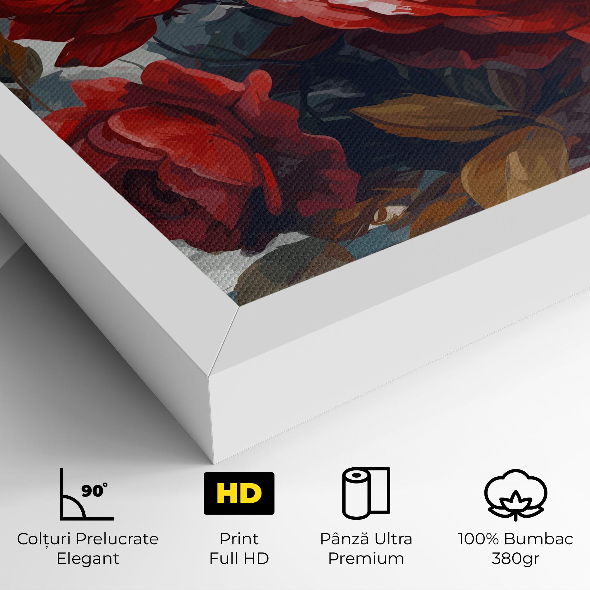 Tablou Canvas Beautiful Red Roses mockup 4
