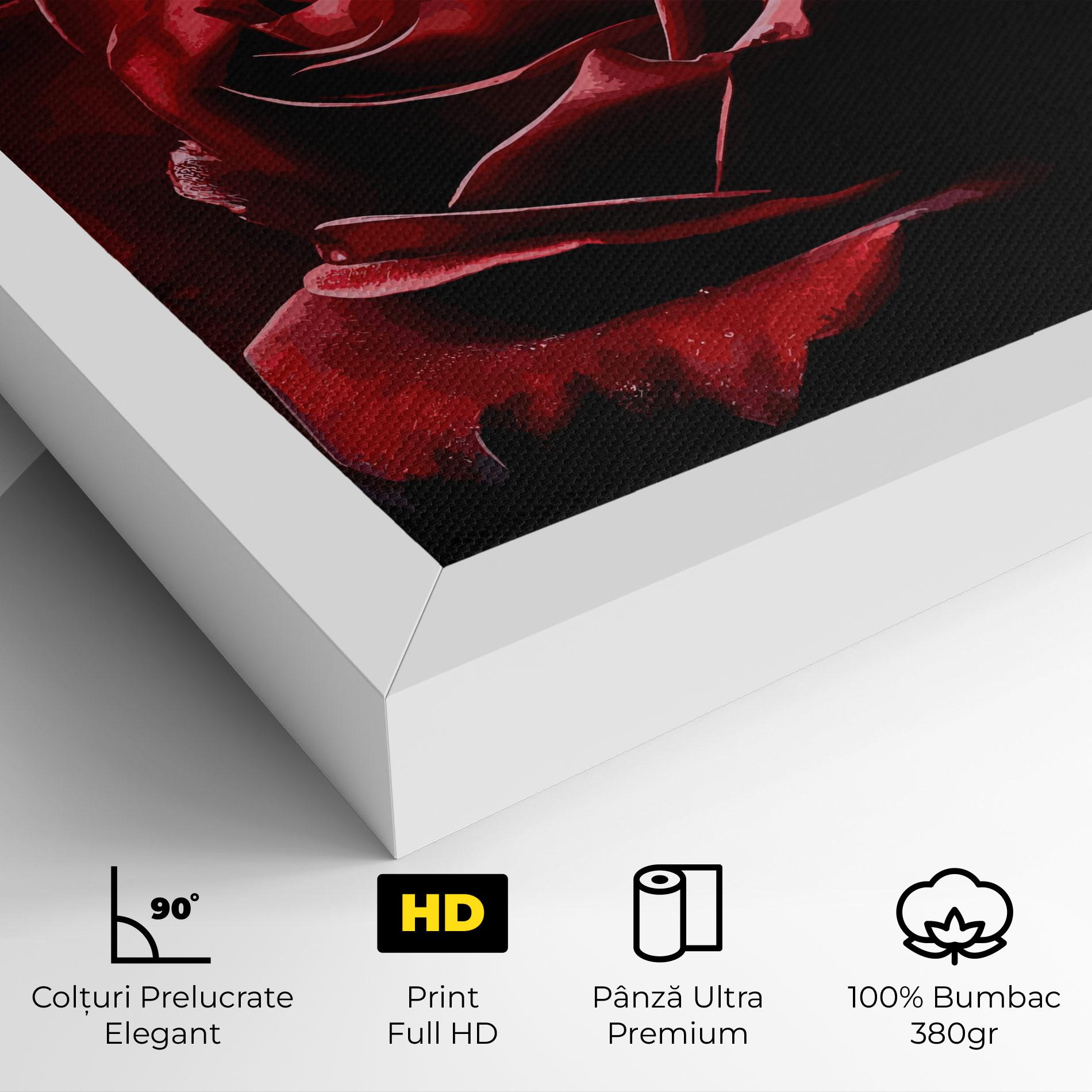Tablou Canvas Big Red Rose mockup 4
