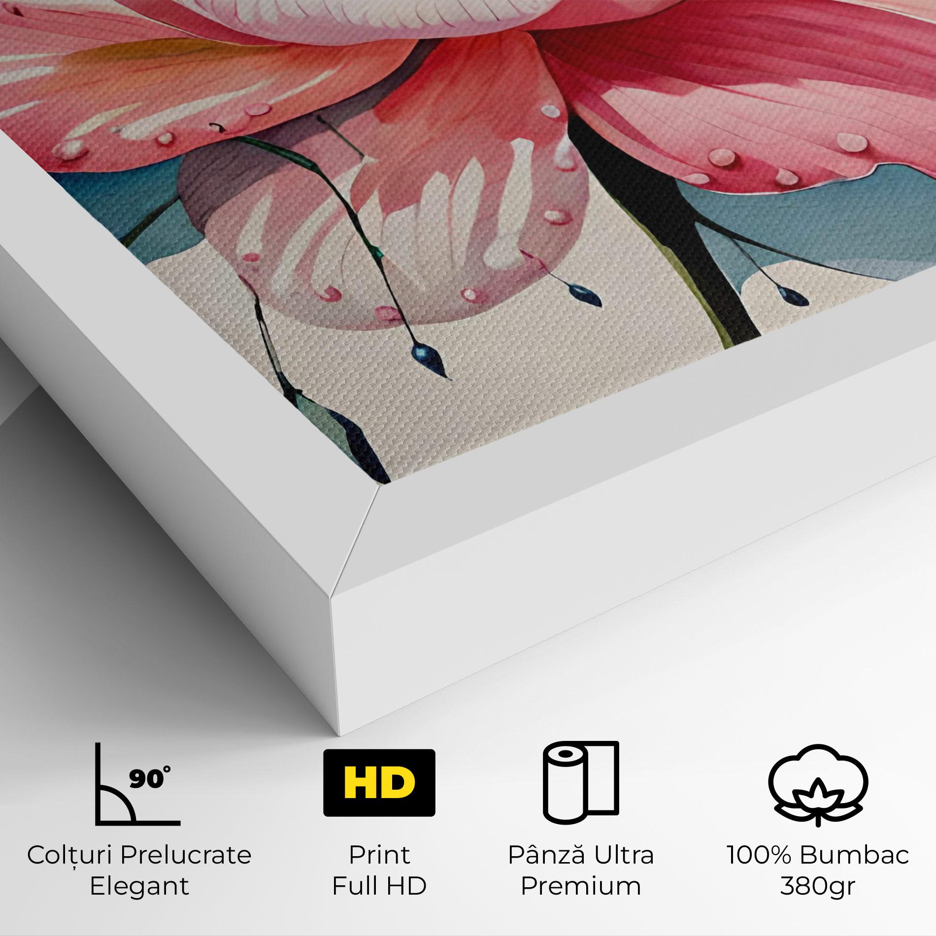 Tablou Canvas Bih Pink Rose mockup 4