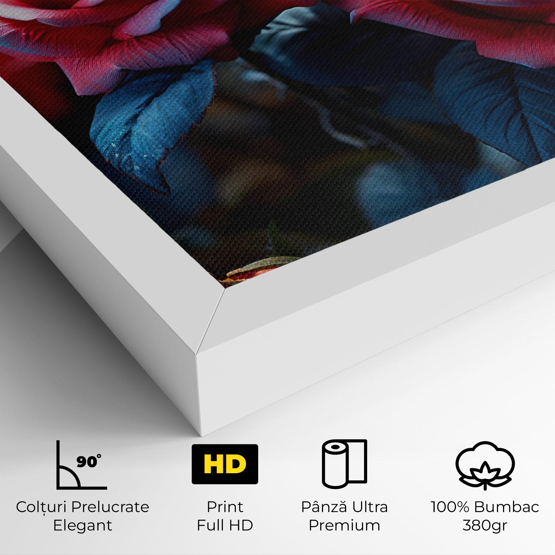 Tablou Canvas Dark Pink Rose mockup 4