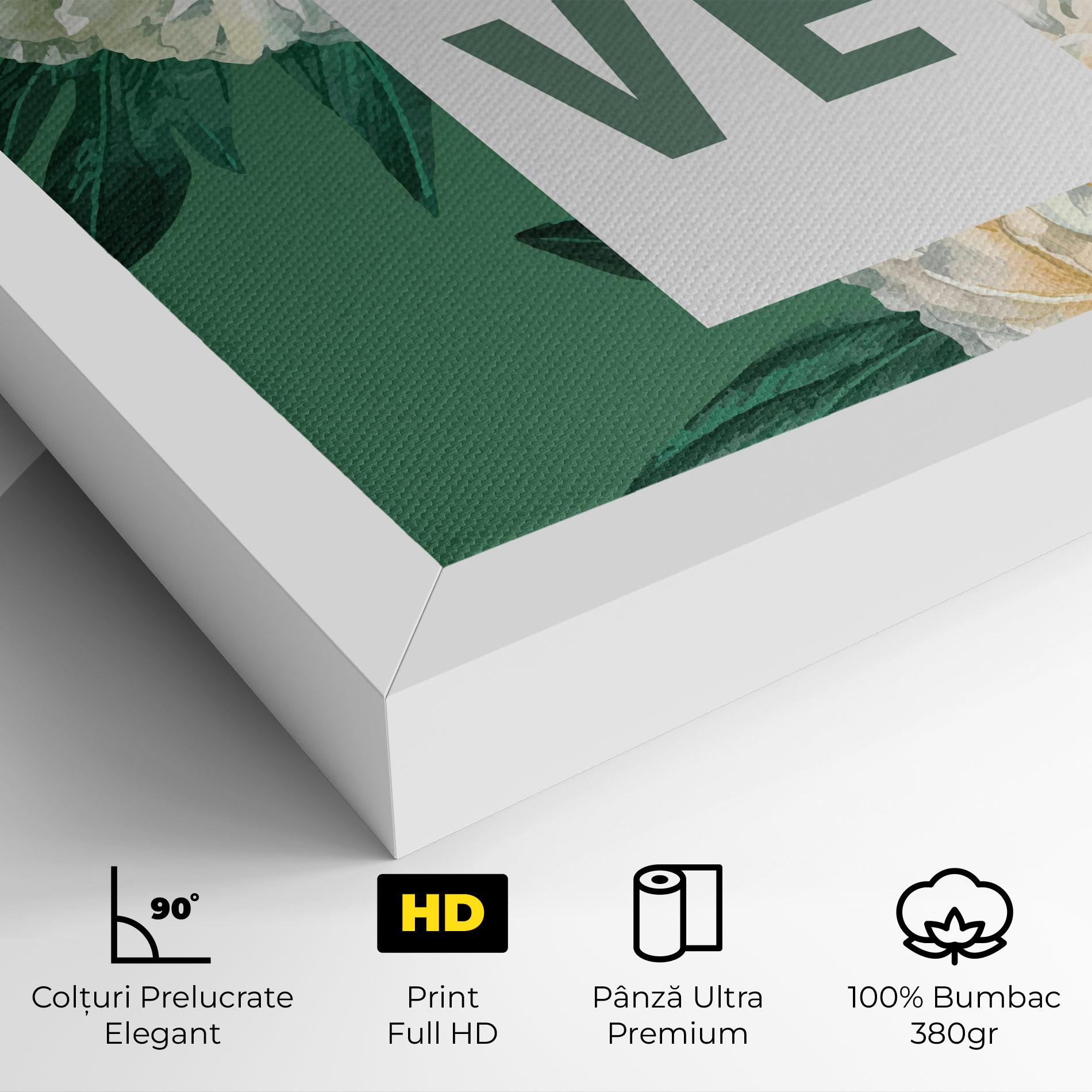 Tablou Canvas Love Green Rose mockup 4