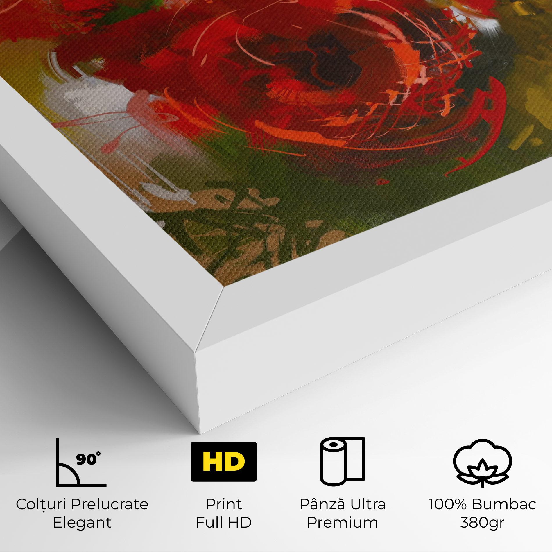 Tablou Canvas Red Rose Painting mockup 4