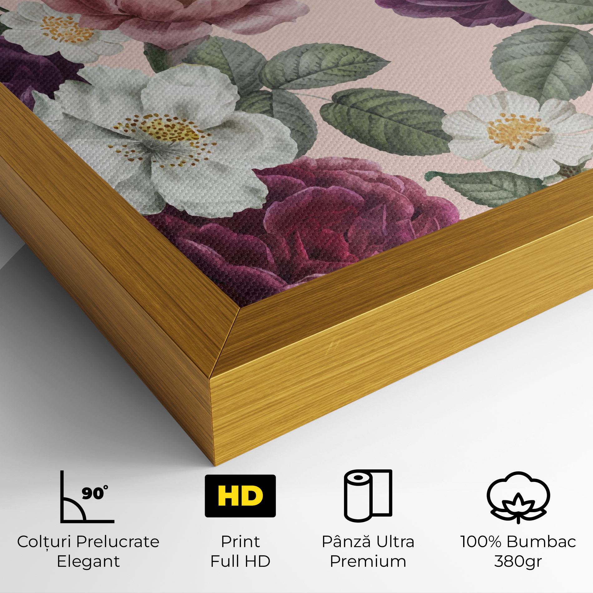 Tablou Canvas Amestec Flori mockup 4