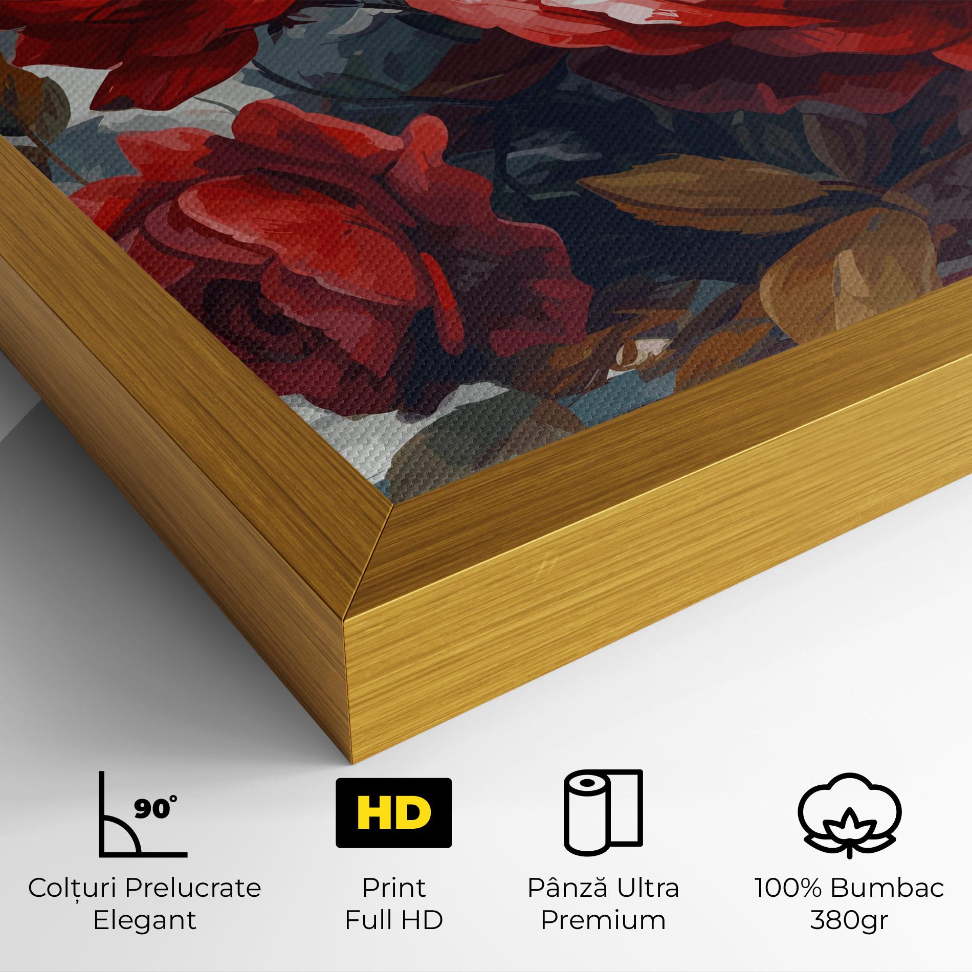 Tablou Canvas Beautiful Red Roses mockup 4
