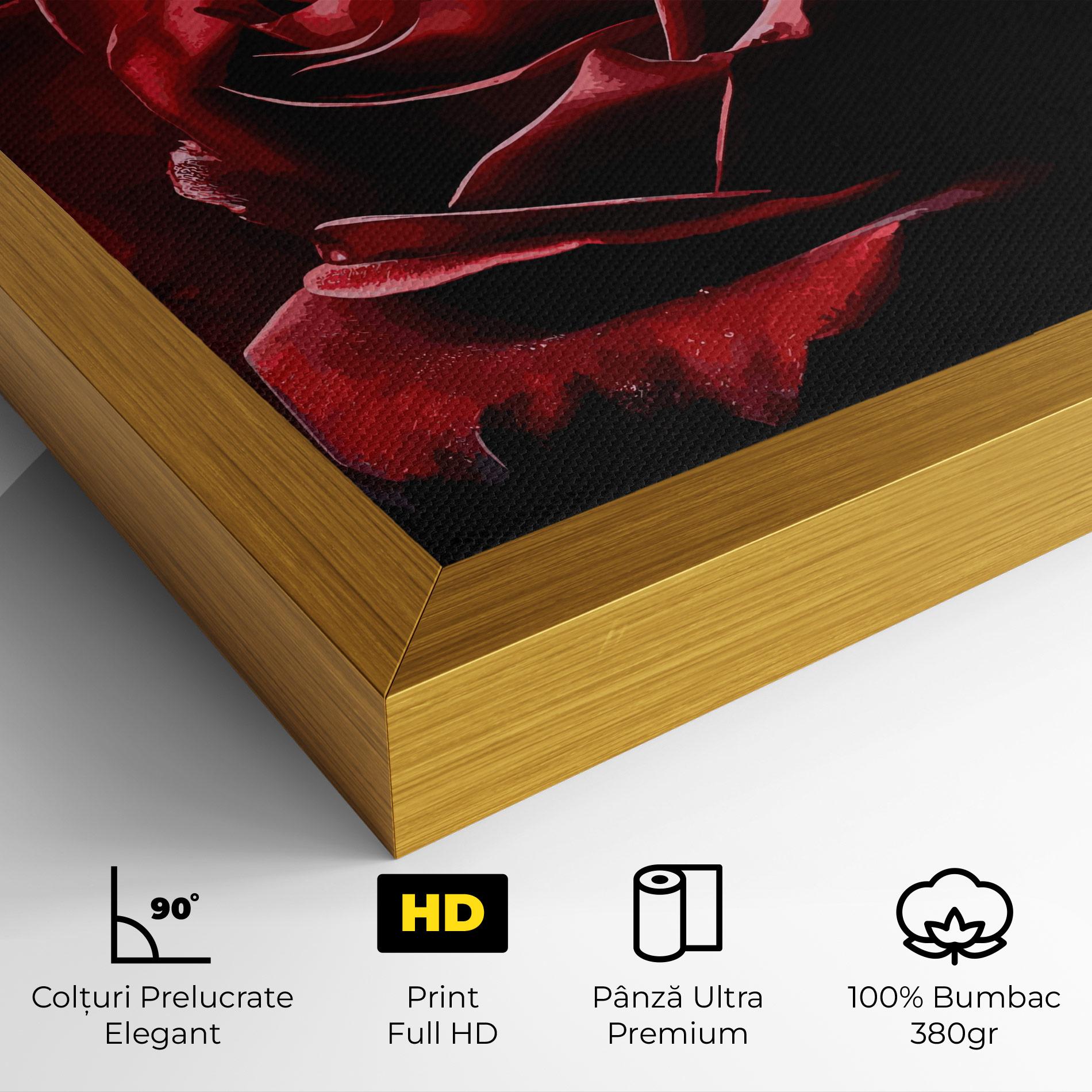 Tablou Canvas Big Red Rose mockup 4