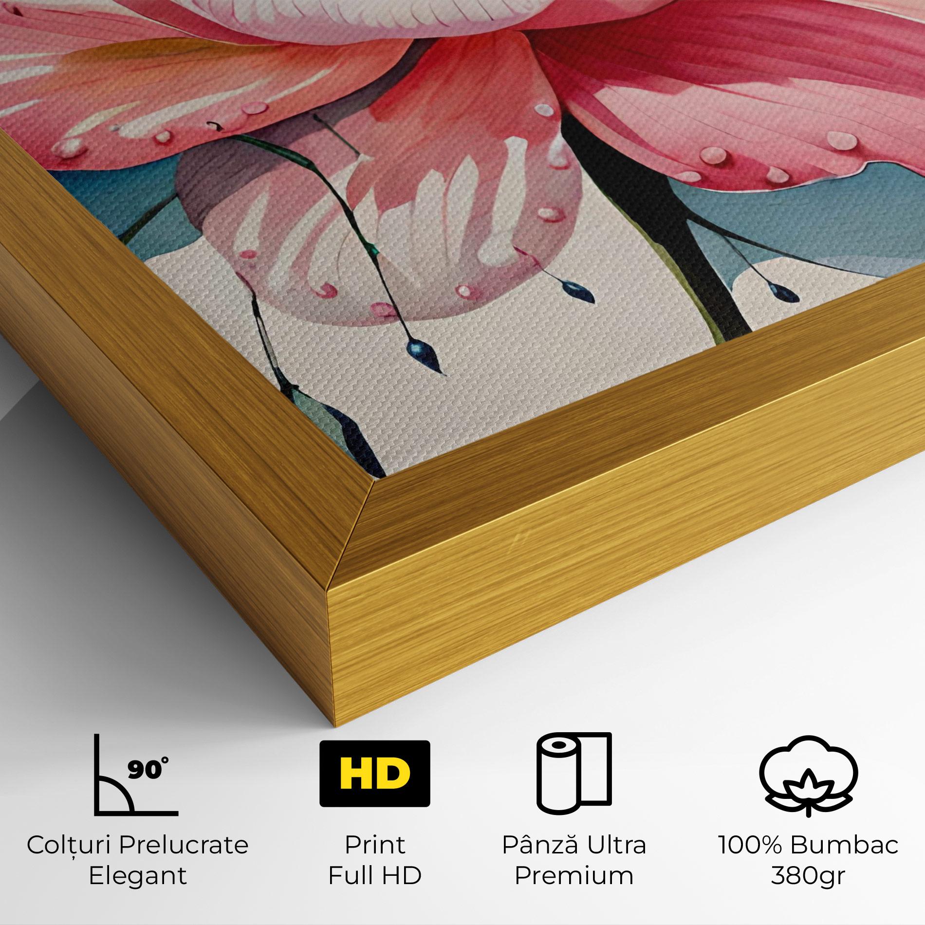 Tablou Canvas Bih Pink Rose mockup 4