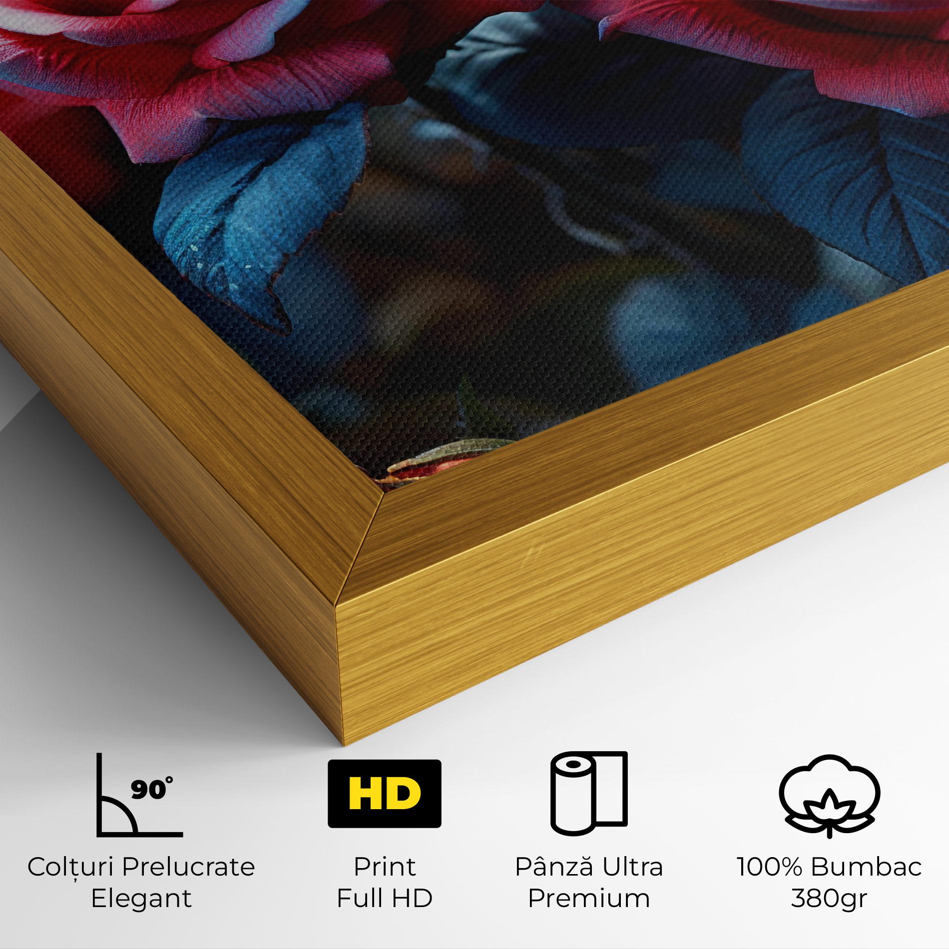 Tablou Canvas Dark Pink Rose mockup 4