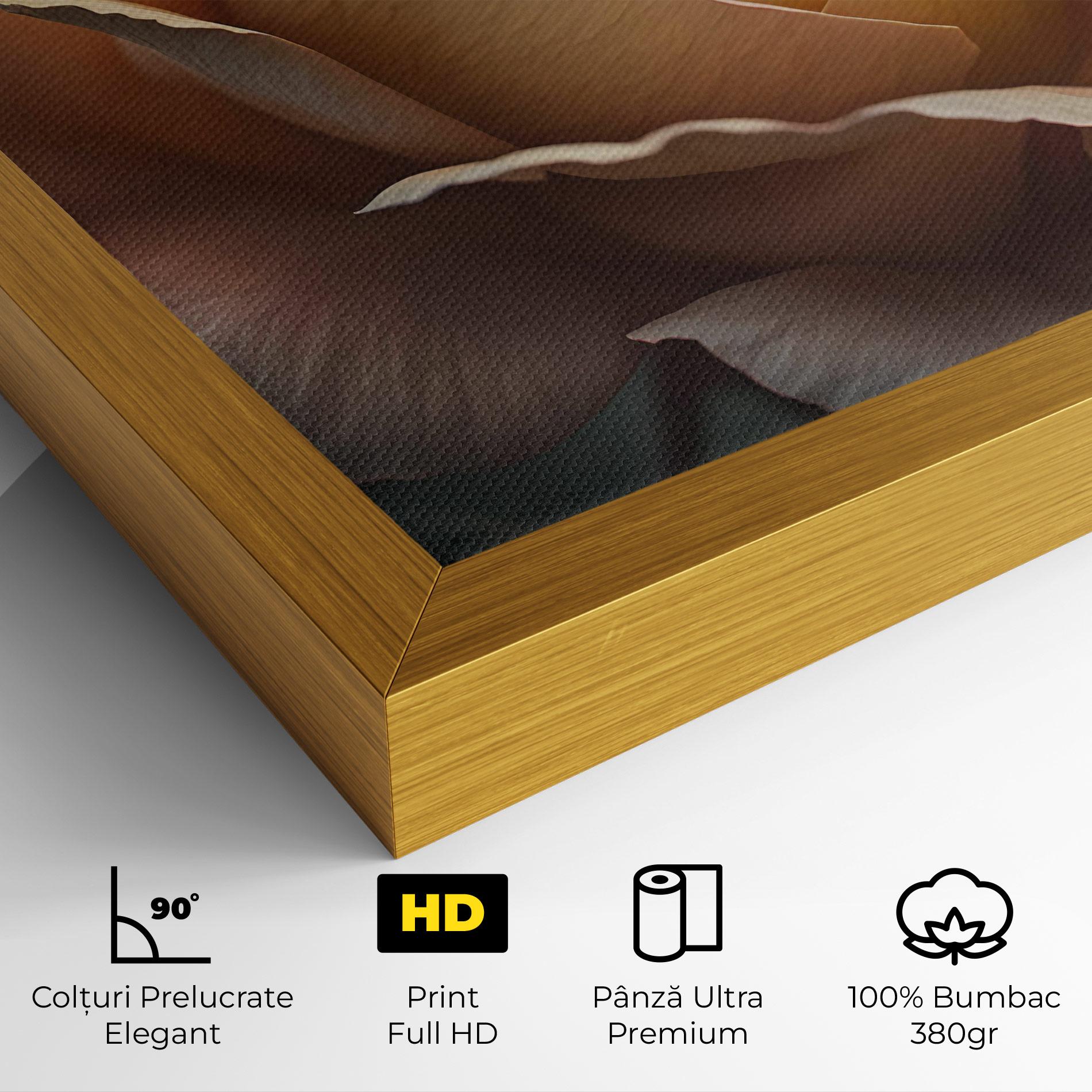 Tablou Canvas Light Orange Rose Close Up mockup 4