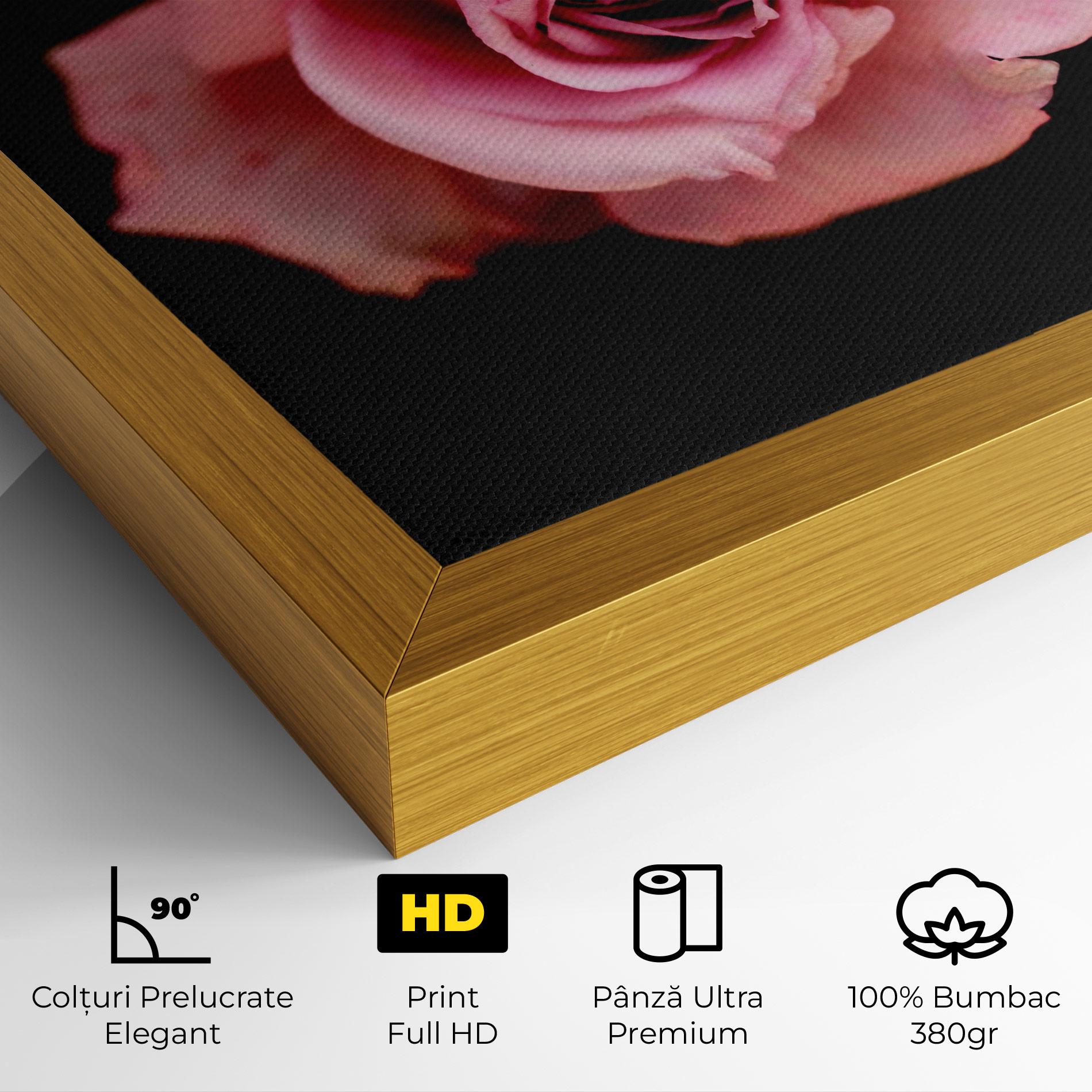 Tablou Canvas Opened Pink Rose mockup 4
