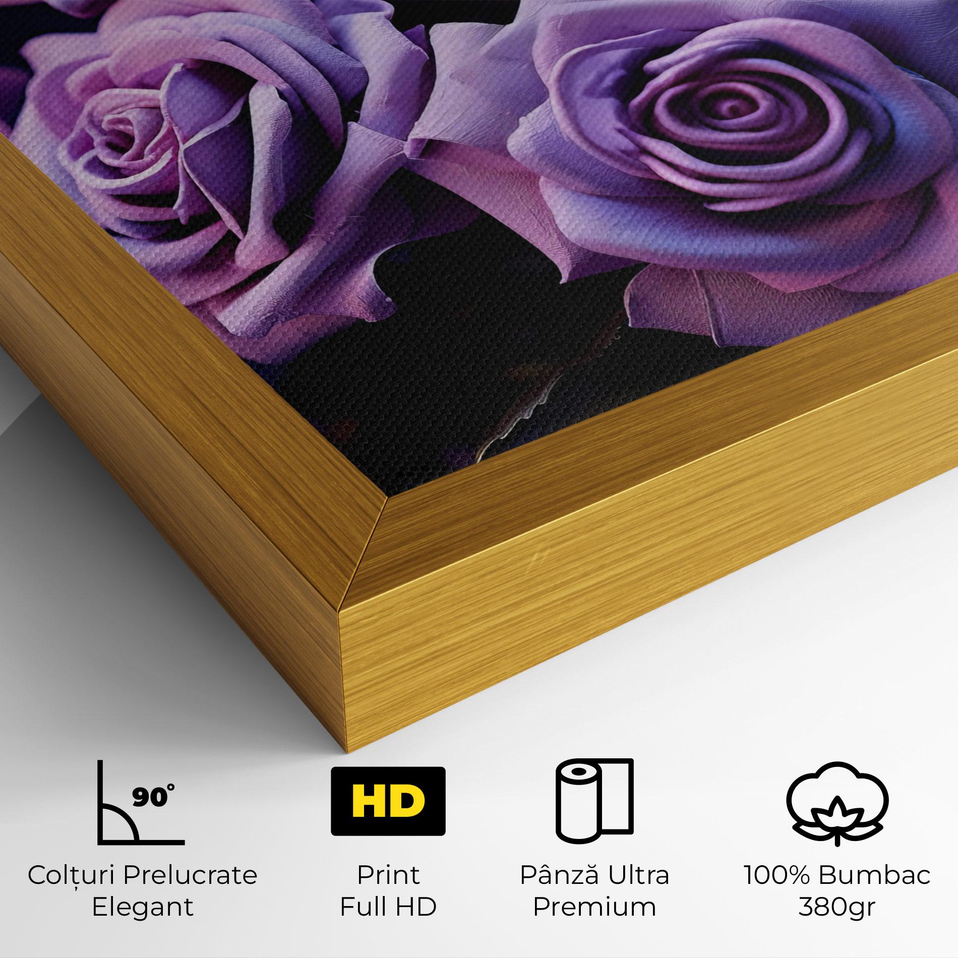 Tablou Canvas Pastel Purple Rose mockup 4