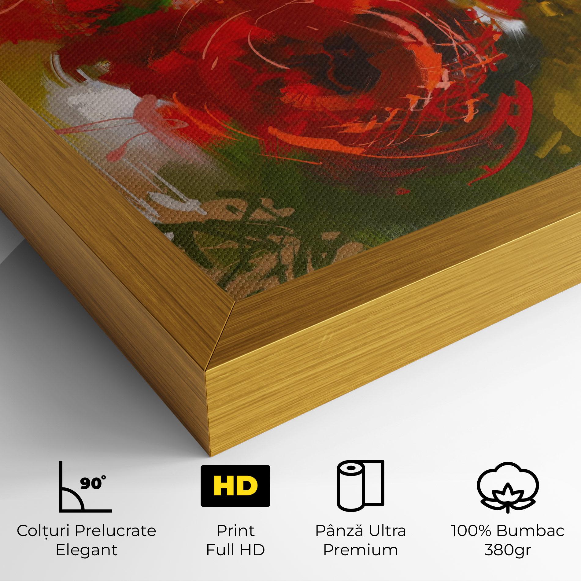 Tablou Canvas Red Rose Painting mockup 4