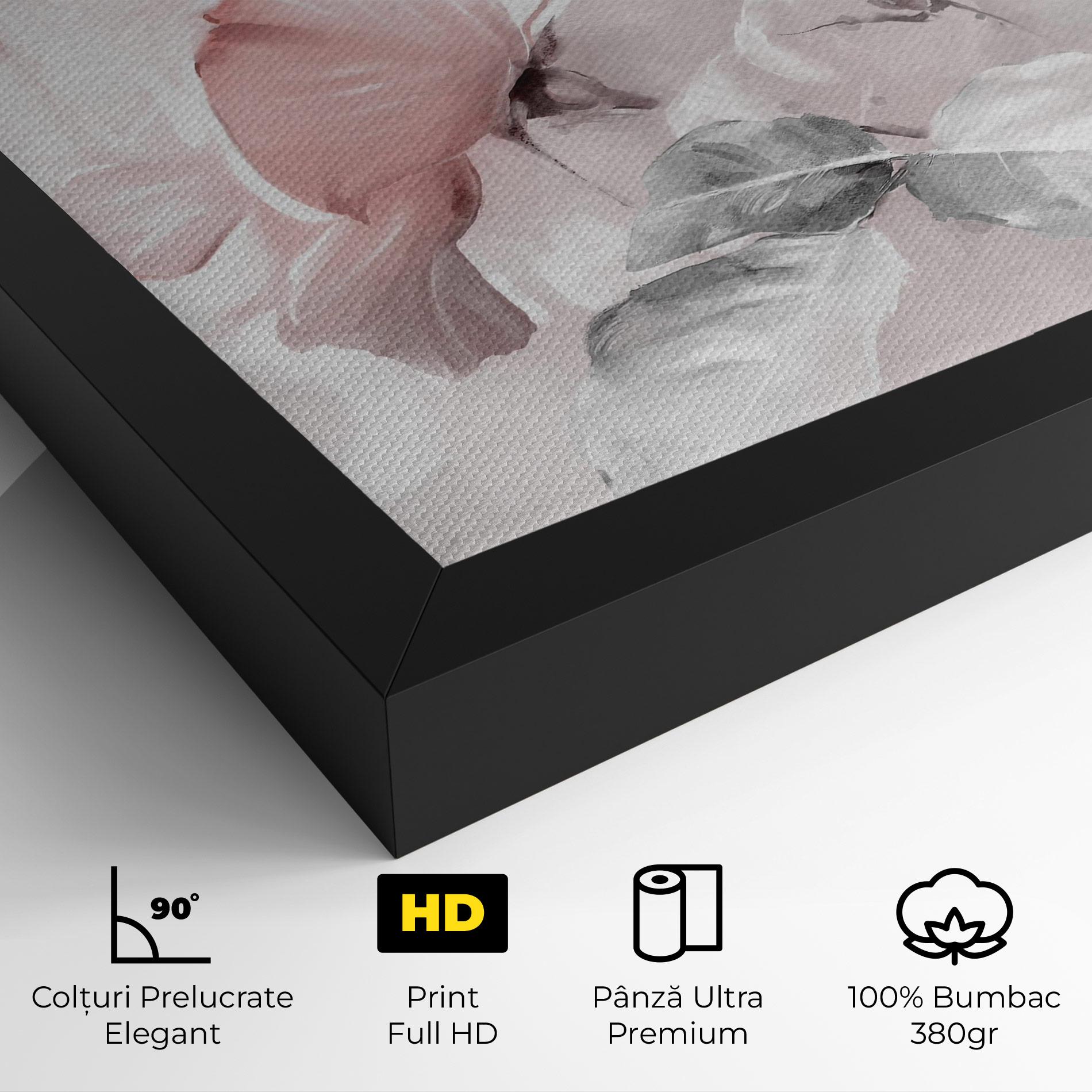 Tablou Canvas Abstract Pink Flowers mockup 4