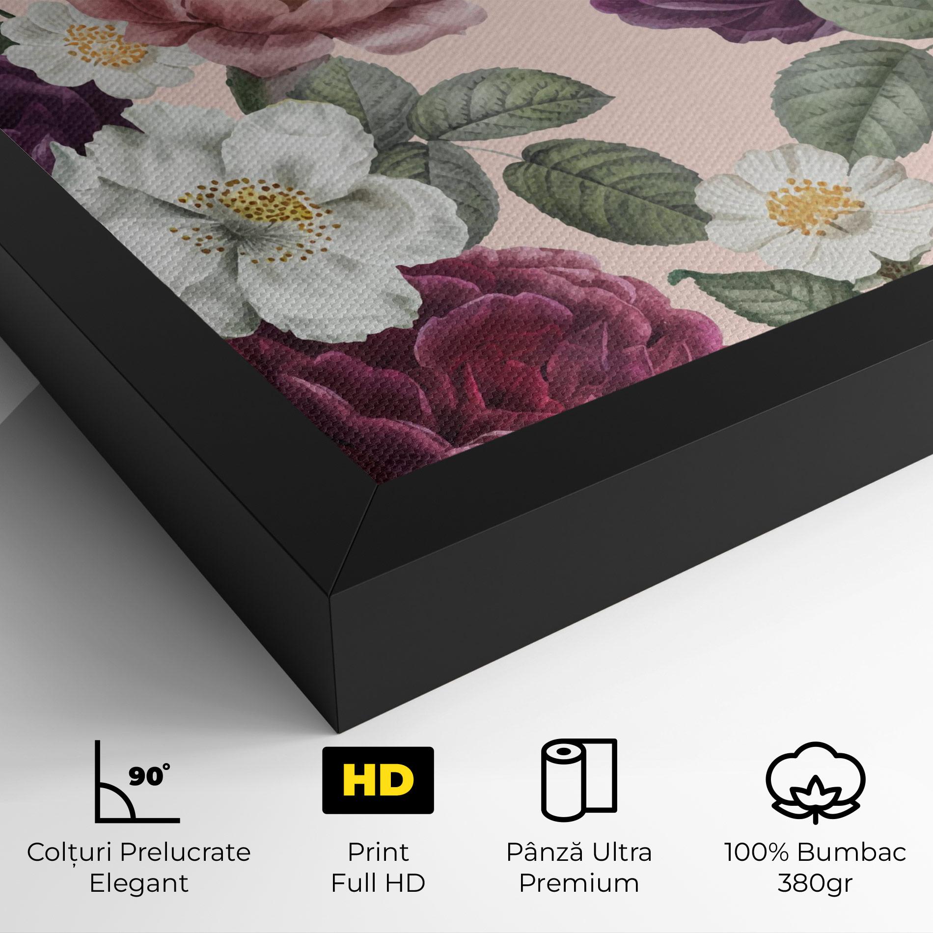 Tablou Canvas Amestec Flori mockup 4