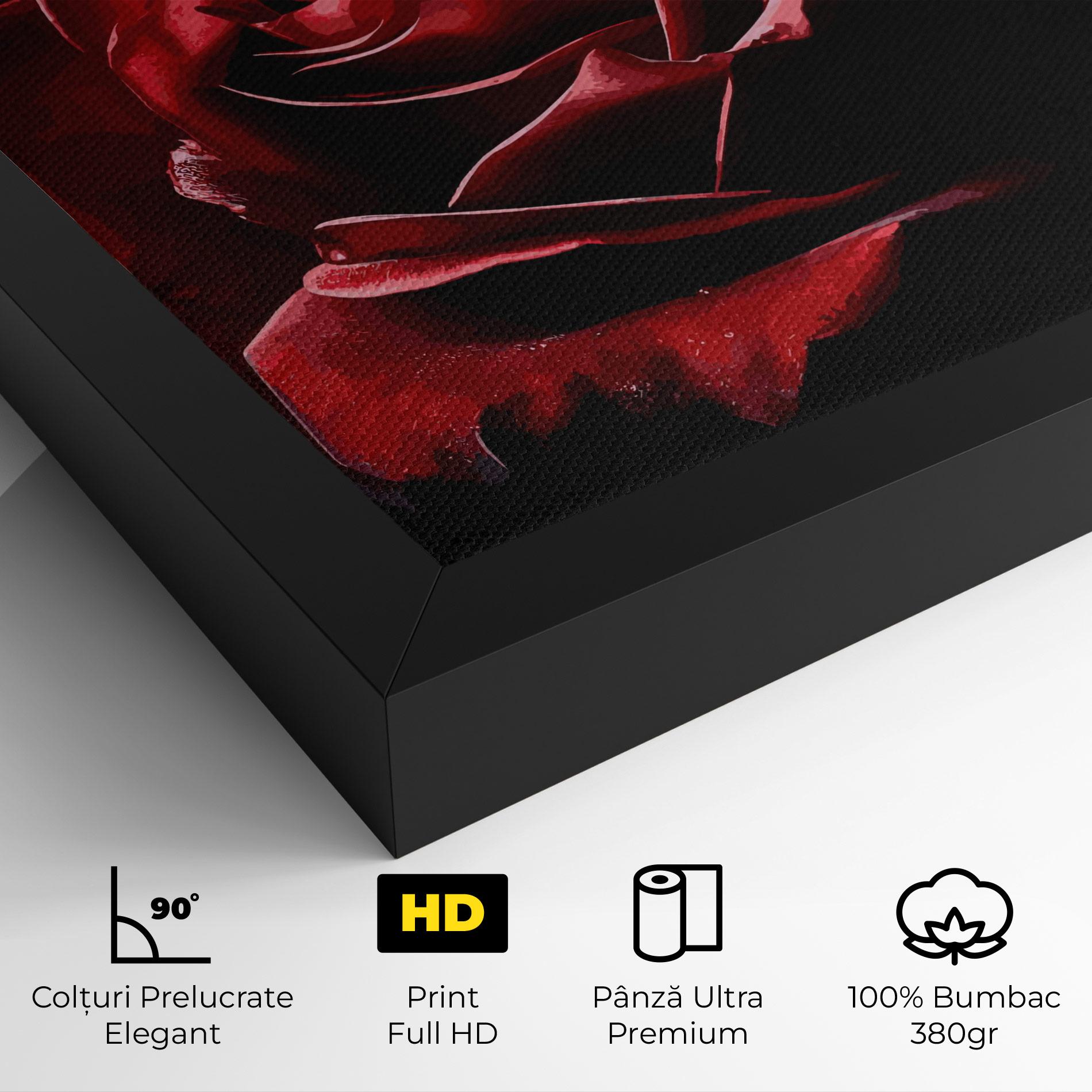 Tablou Canvas Big Red Rose mockup 4