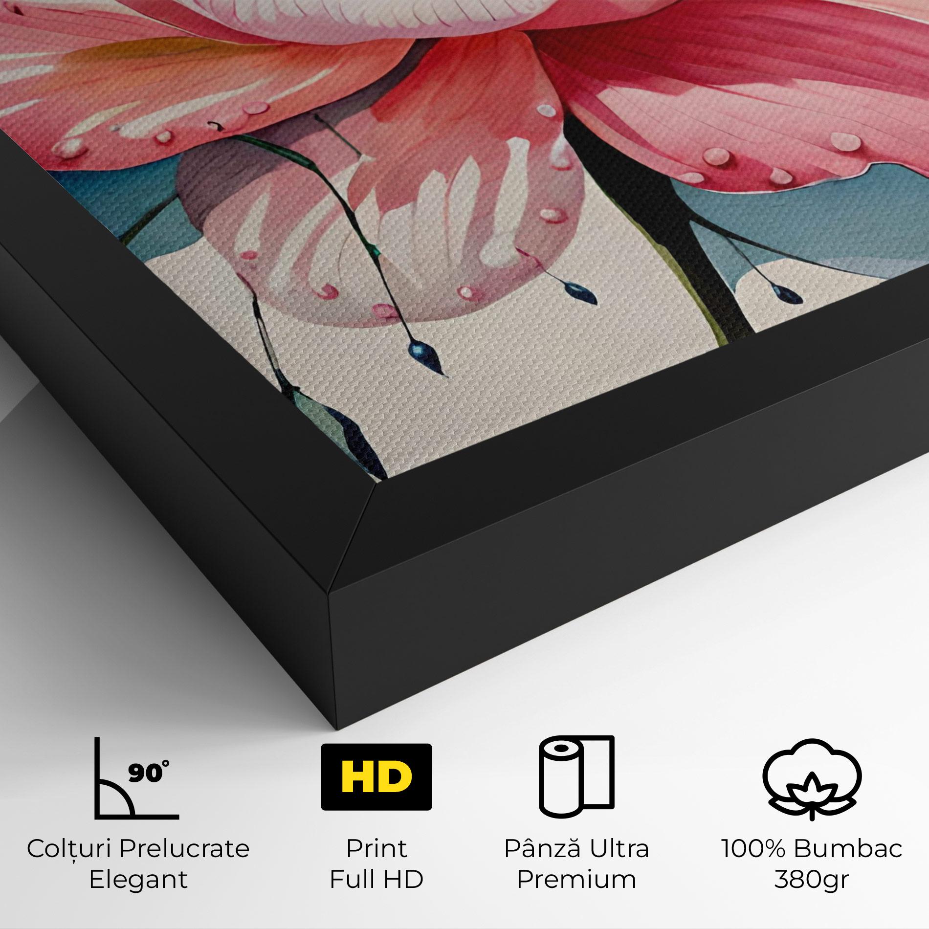 Tablou Canvas Bih Pink Rose mockup 4