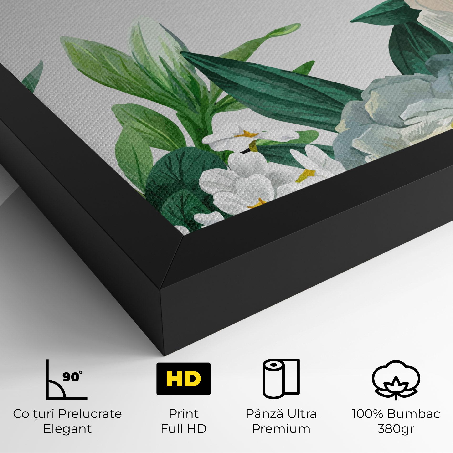 Tablou Canvas Green Rose Love mockup 4