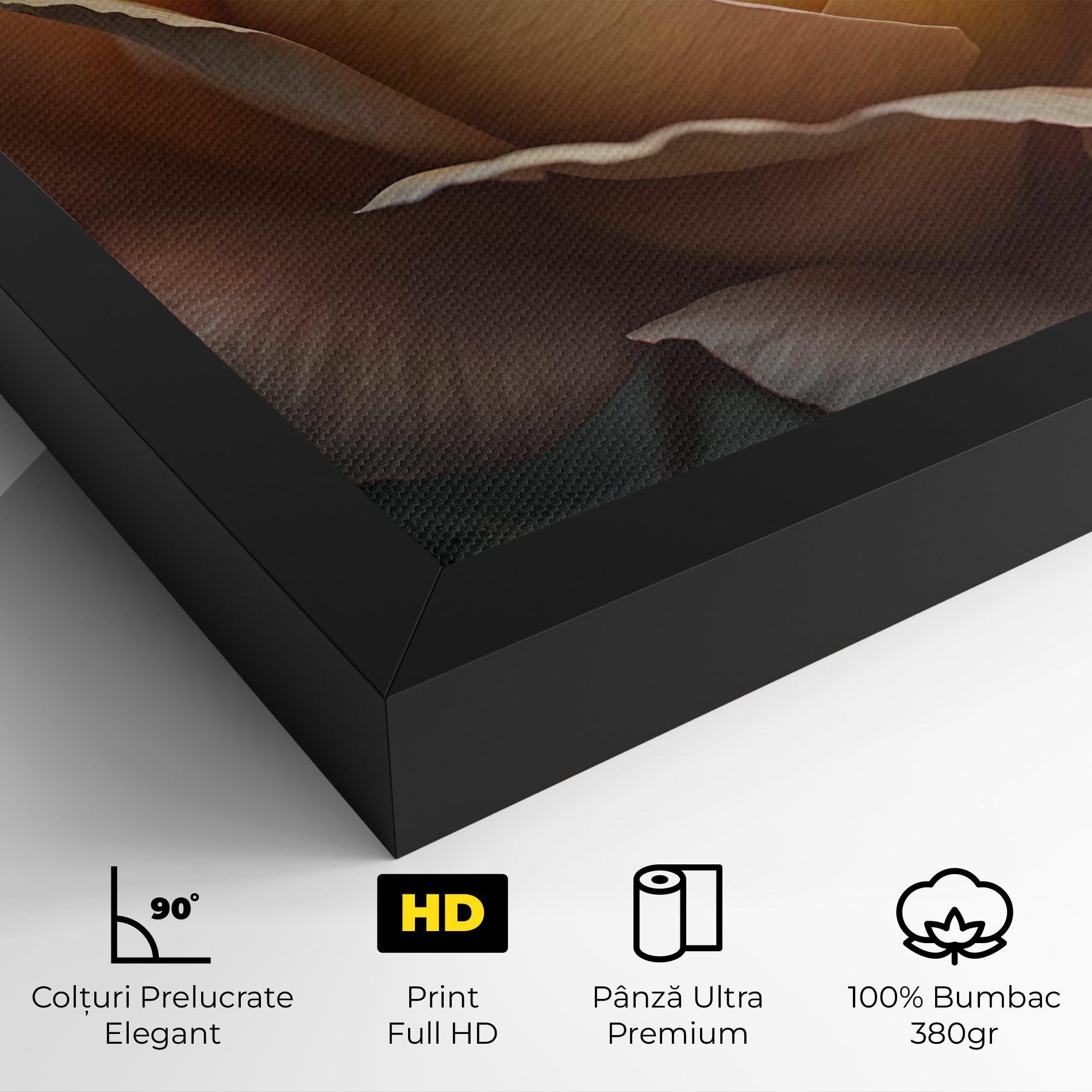 Tablou Canvas Light Orange Rose Close Up mockup 4