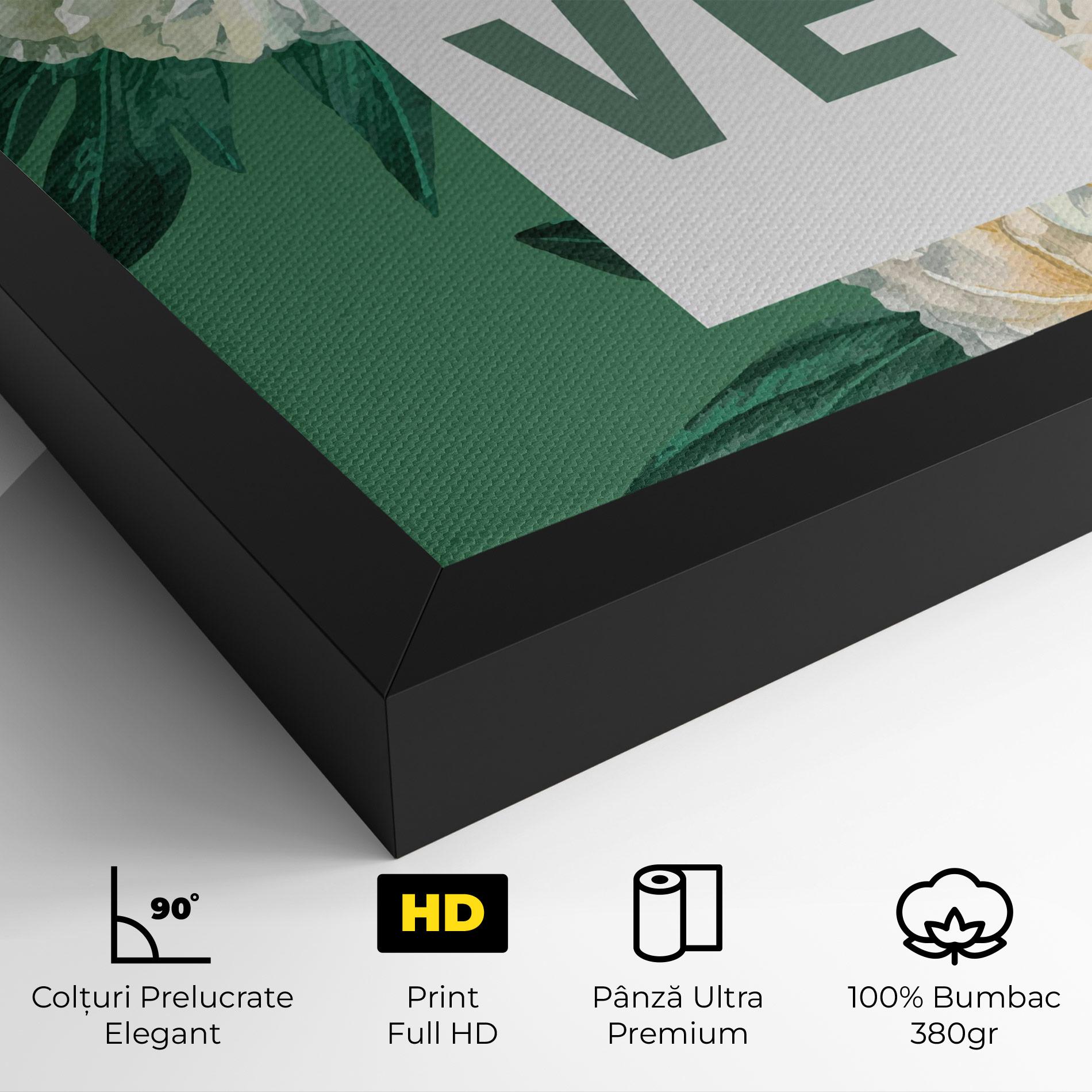 Tablou Canvas Love Green Rose mockup 4