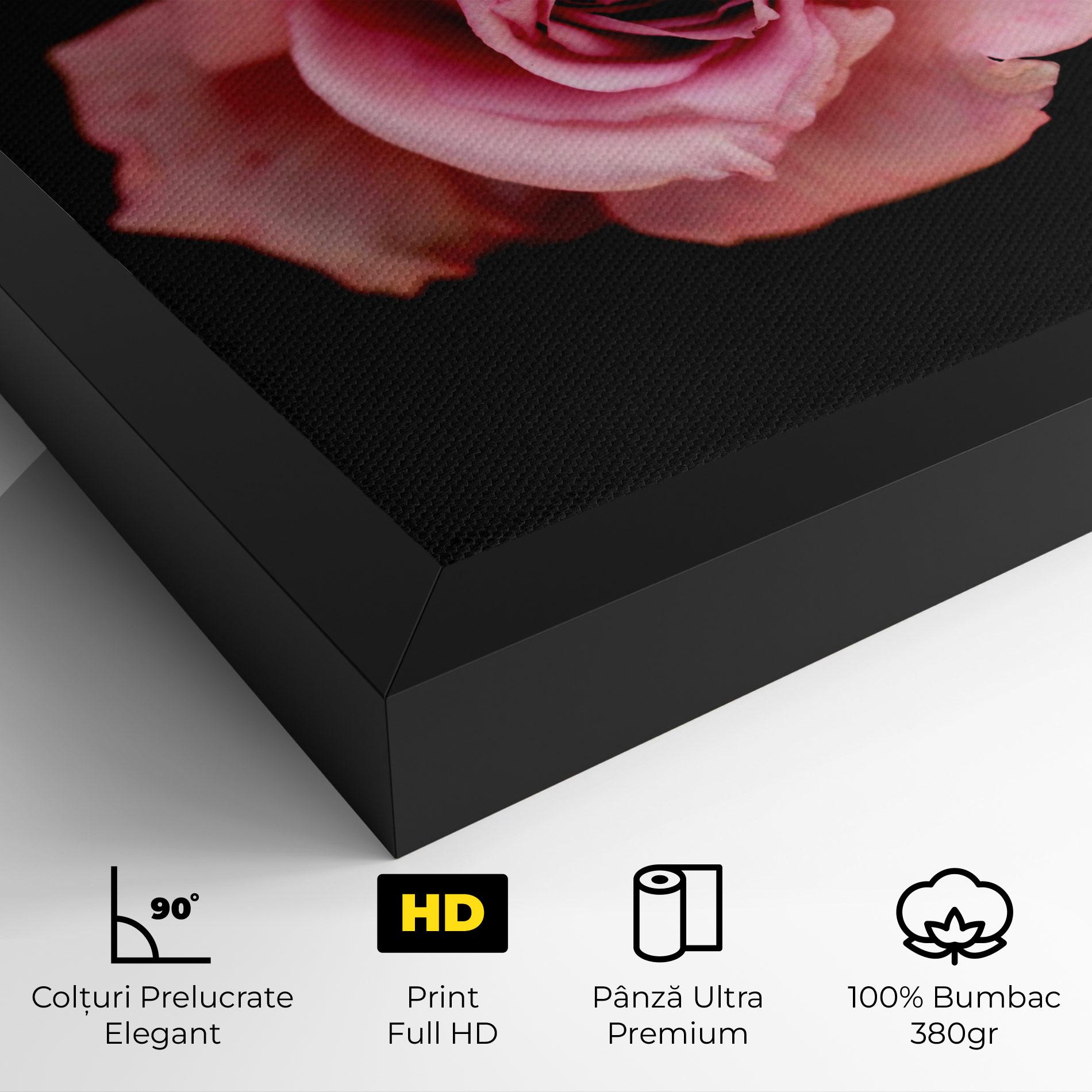 Tablou Canvas Opened Pink Rose mockup 4