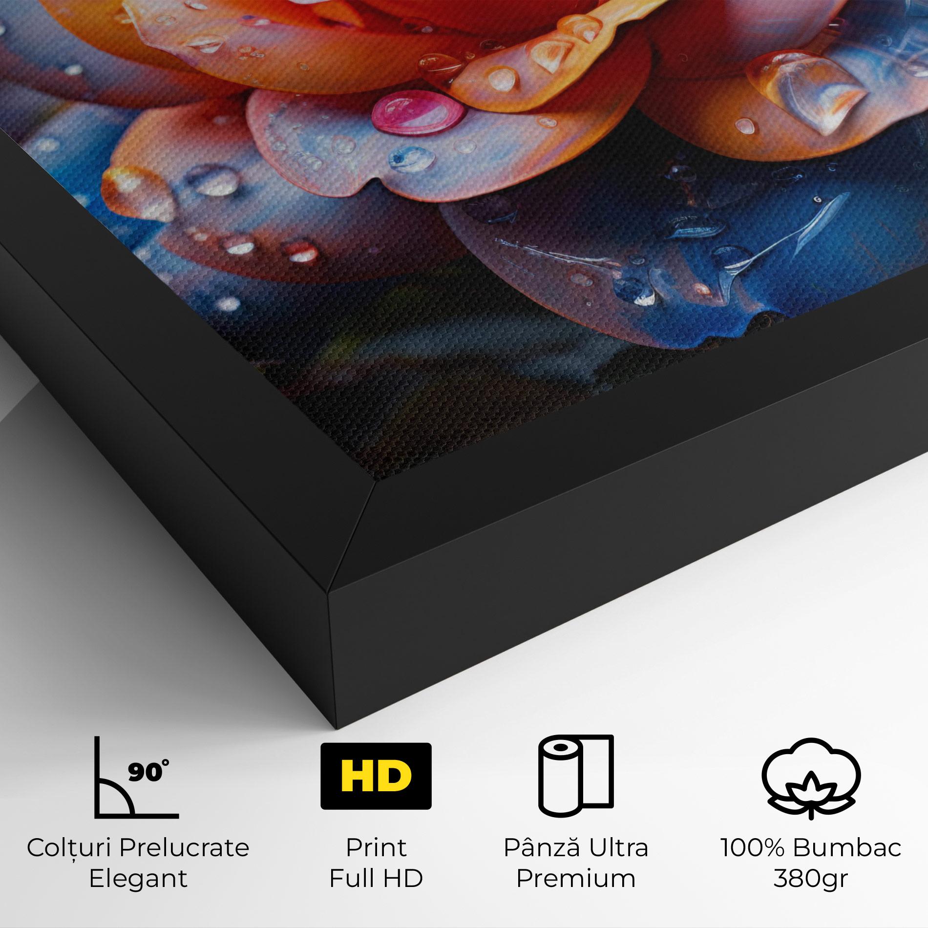Tablou Canvas Orange Blue Rose mockup 4