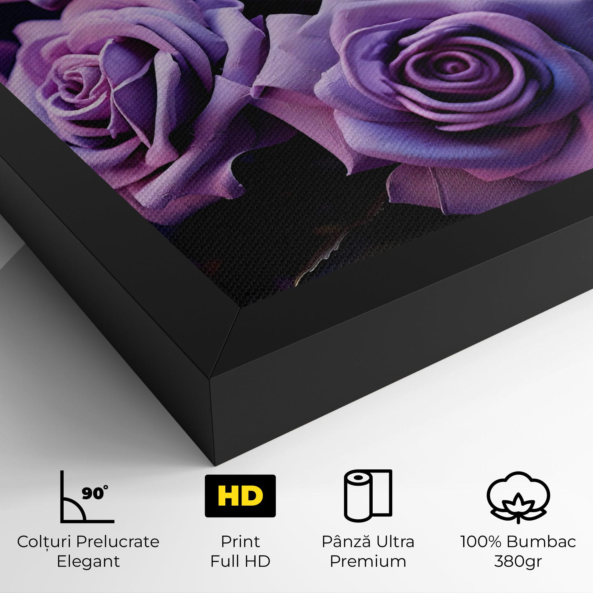 Tablou Canvas Pastel Purple Rose mockup 4