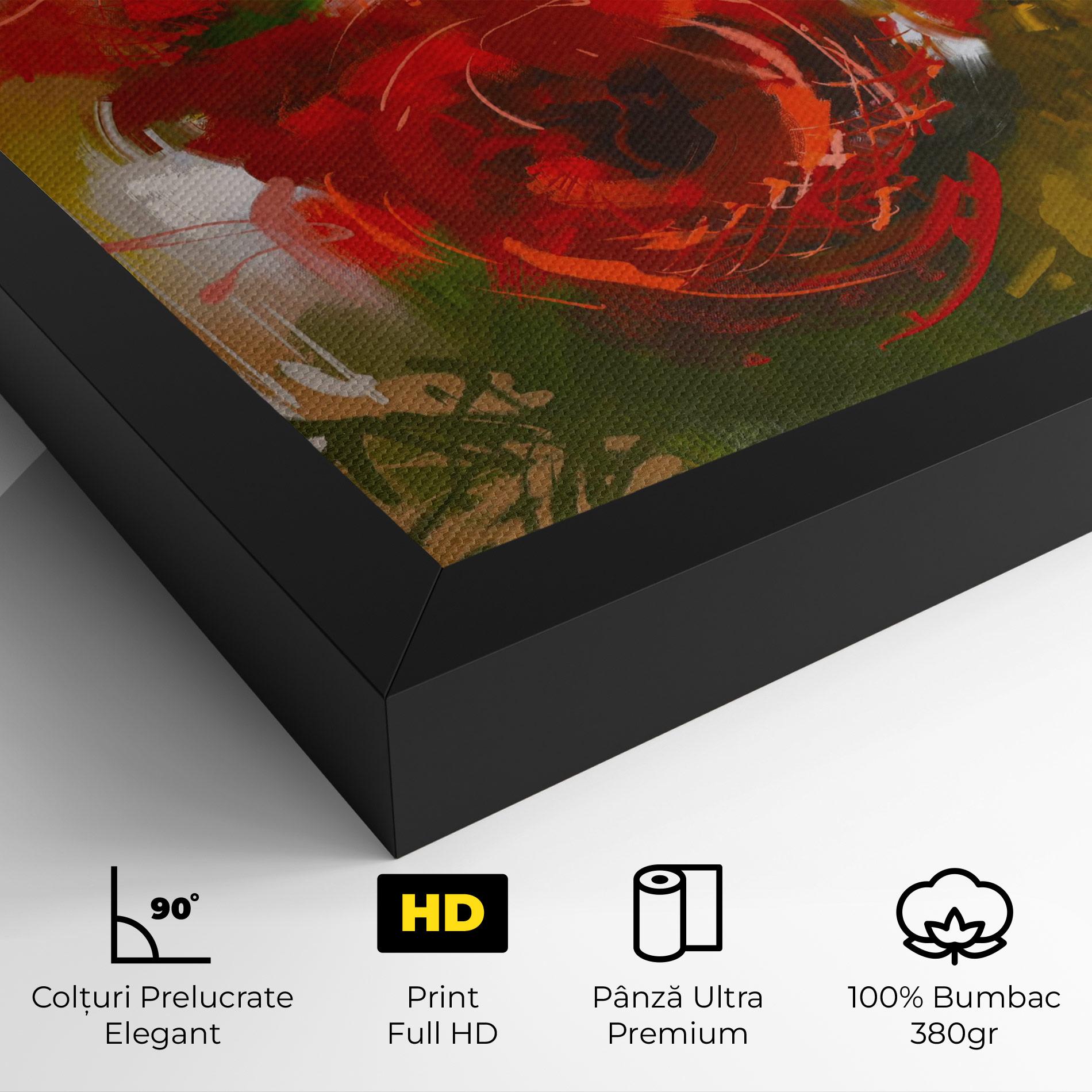 Tablou Canvas Red Rose Painting mockup 4