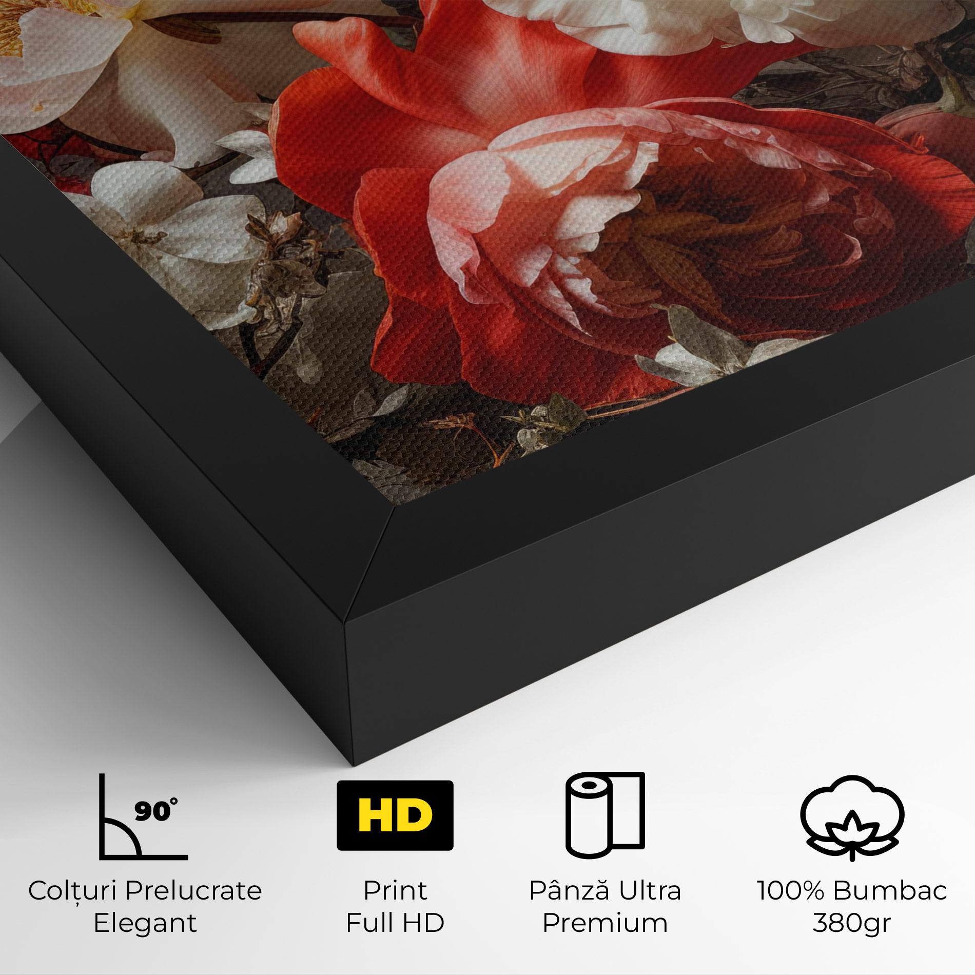 Tablou Canvas White Red Roses mockup 4