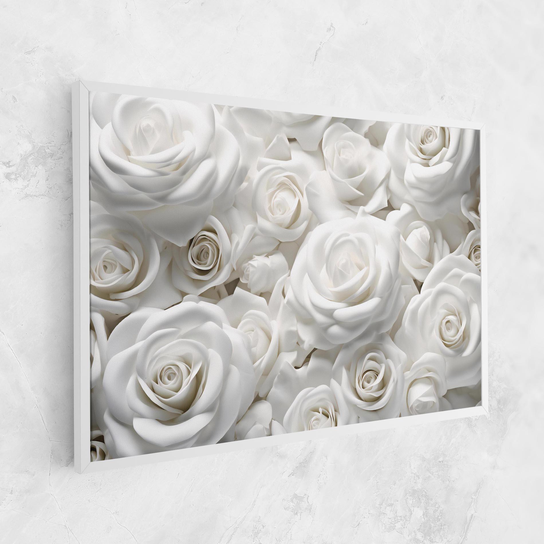 Tablou Canvas 3d White Roses mockup 1