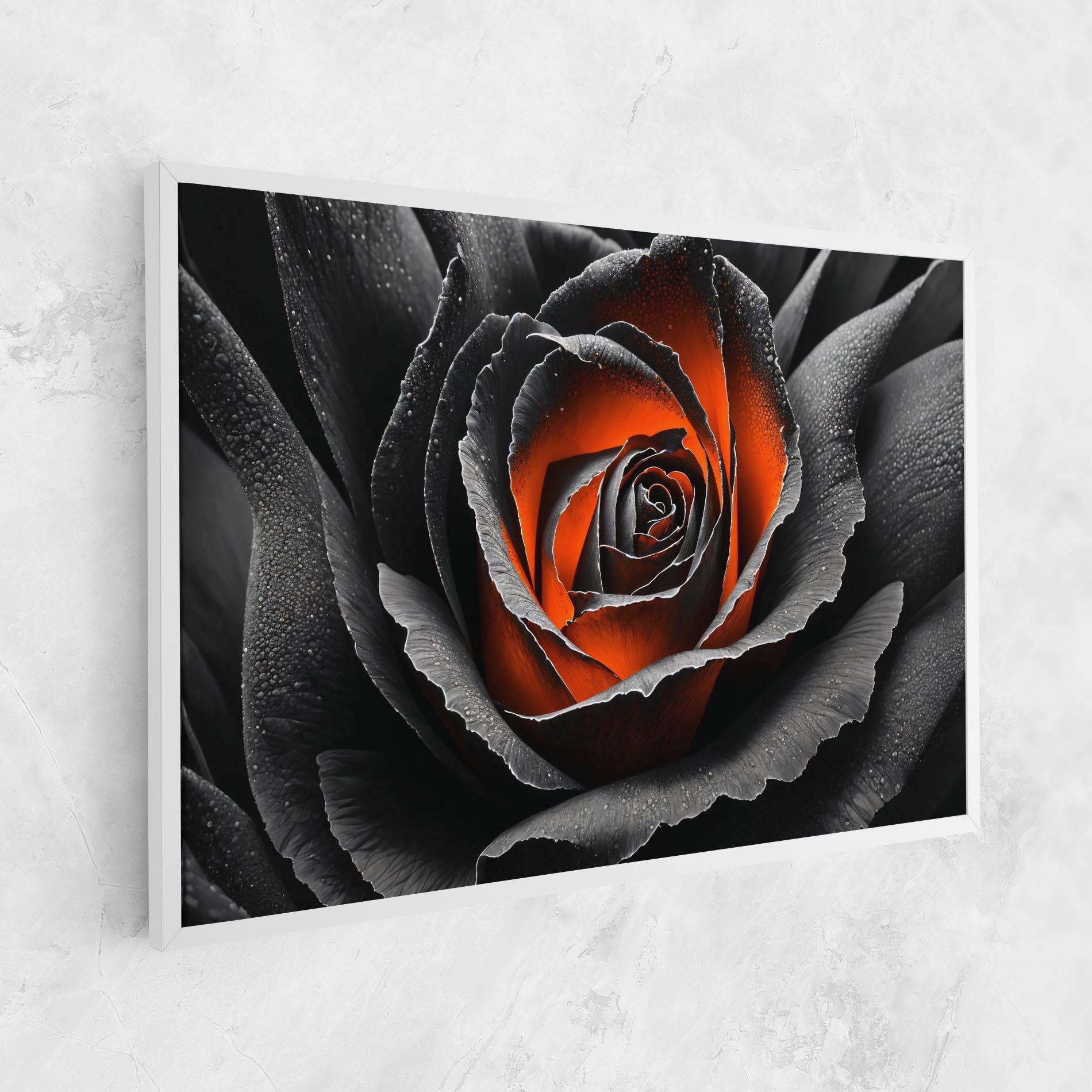 Tablou Canvas Grey Orange Rose mockup 1