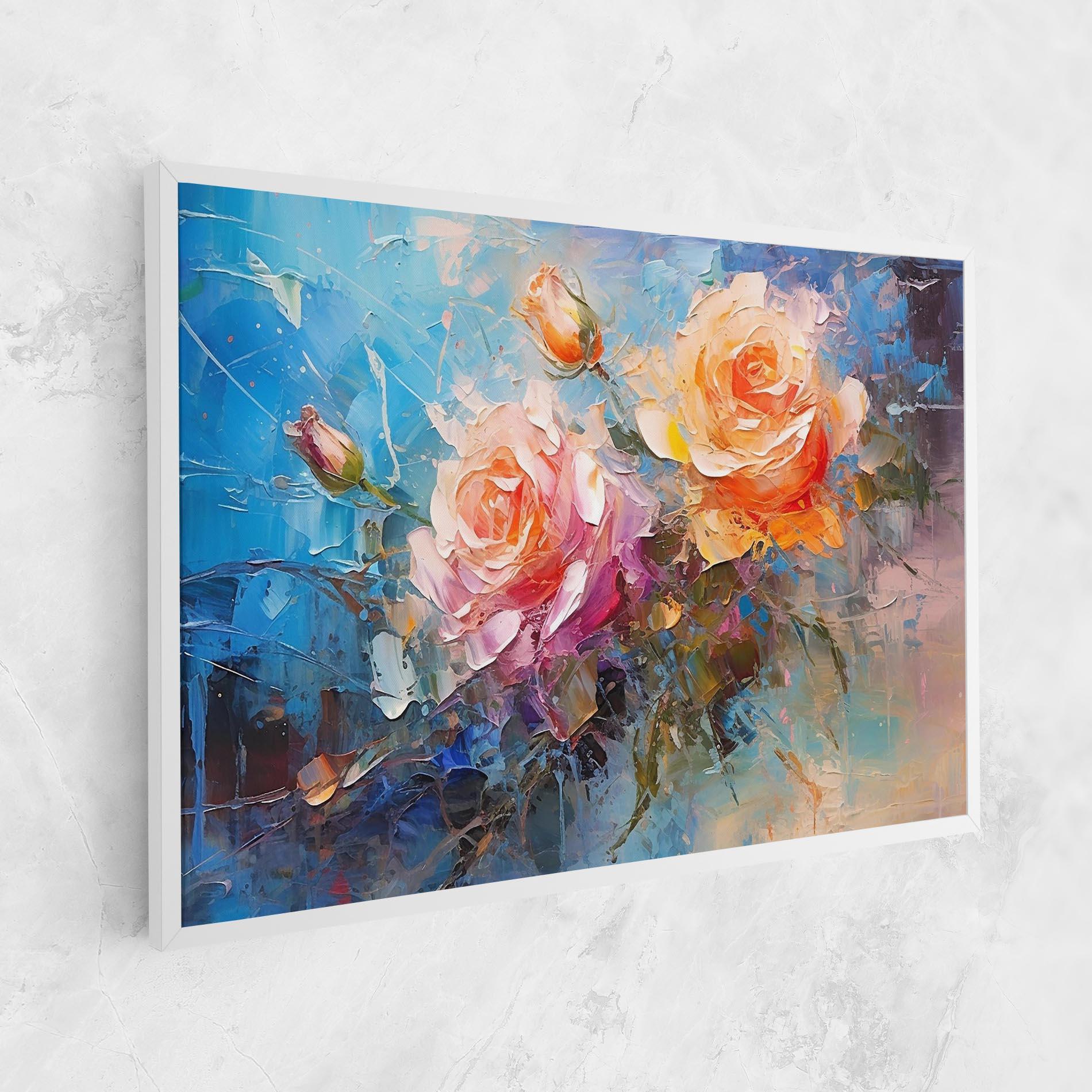 Tablou Canvas Light Orange Rose Painting mockup 1