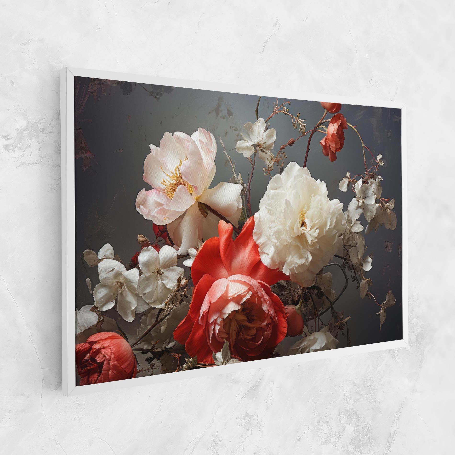 Tablou Canvas White Red Roses mockup 1