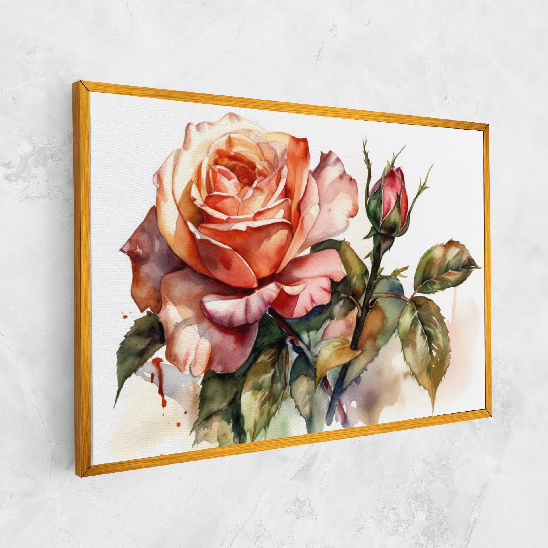 Tablou Canvas Big Rose Painted mockup 1
