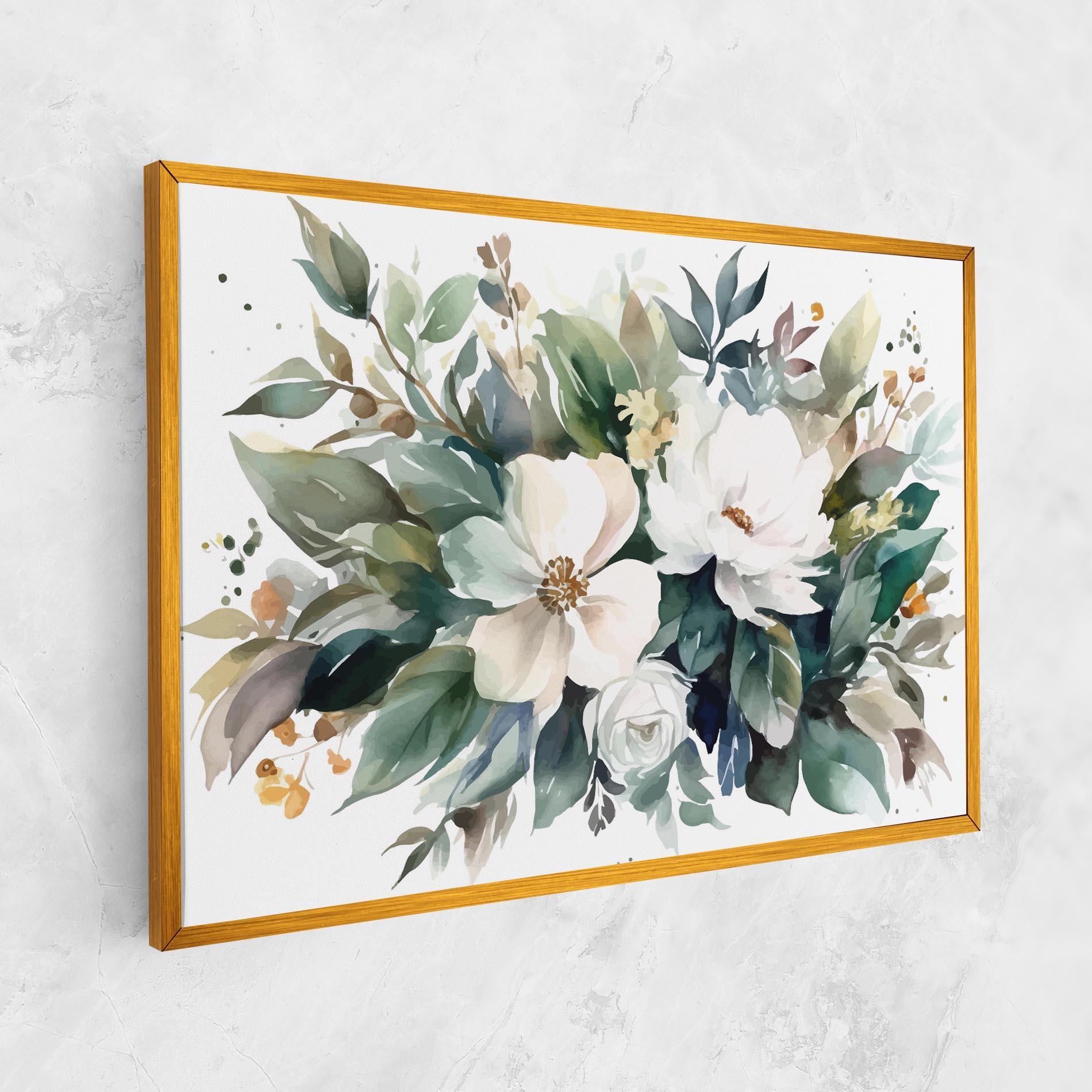 Tablou Canvas White Rose Paint mockup 1