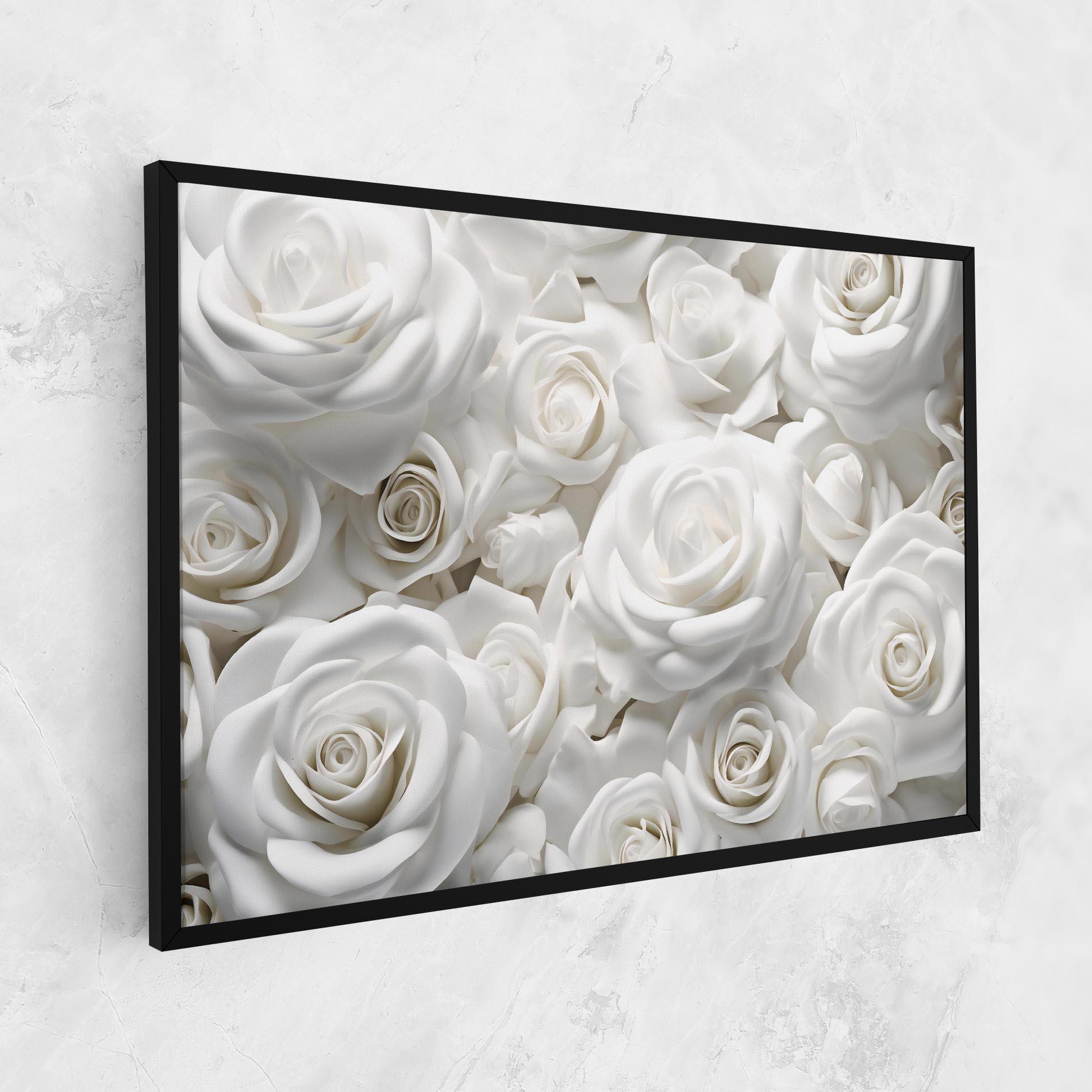 Tablou Canvas 3d White Roses mockup 1