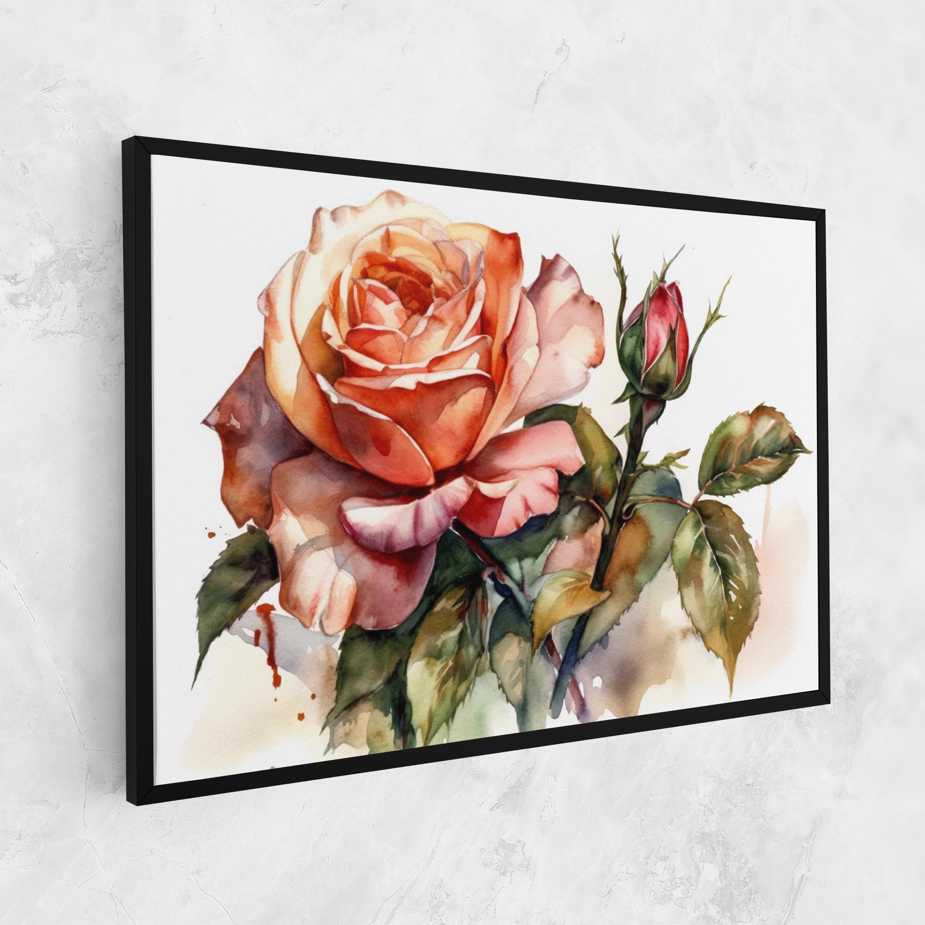 Tablou Canvas Big Rose Painted mockup 1