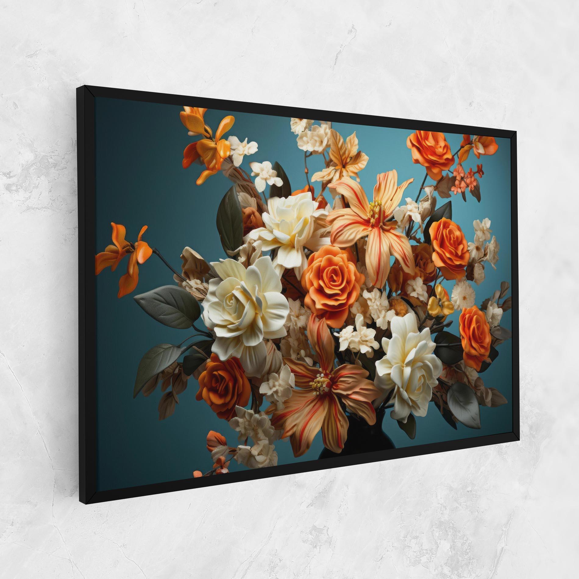Tablou Canvas Orange Cream Rose mockup 1