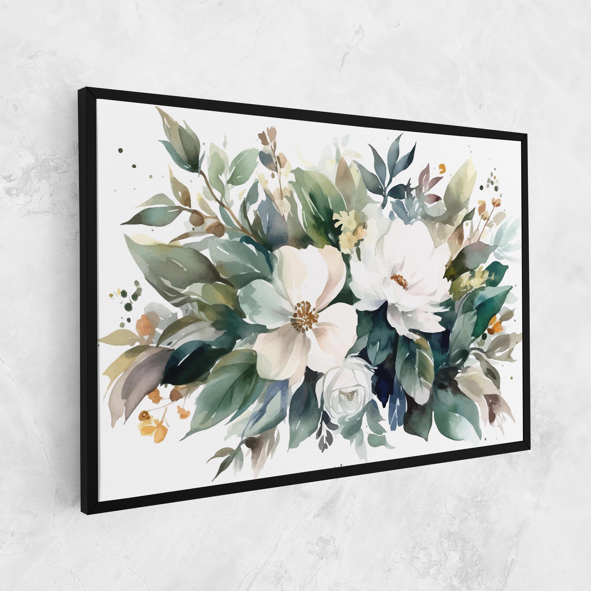Tablou Canvas White Rose Paint mockup 1